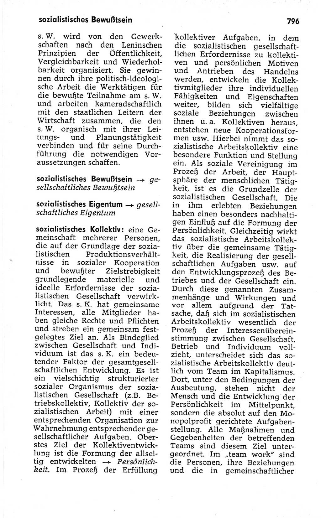 Kleines politisches Wörterbuch [Deutsche Demokratische Republik (DDR)] 1973, Seite 796 (Kl. pol. Wb. DDR 1973, S. 796)