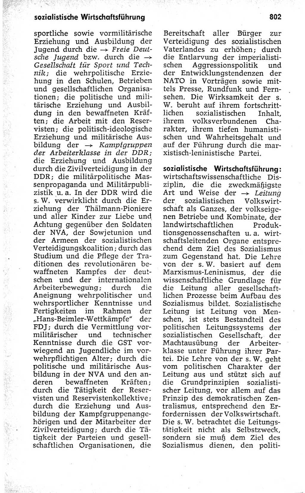 Kleines politisches Wörterbuch [Deutsche Demokratische Republik (DDR)] 1973, Seite 802 (Kl. pol. Wb. DDR 1973, S. 802)