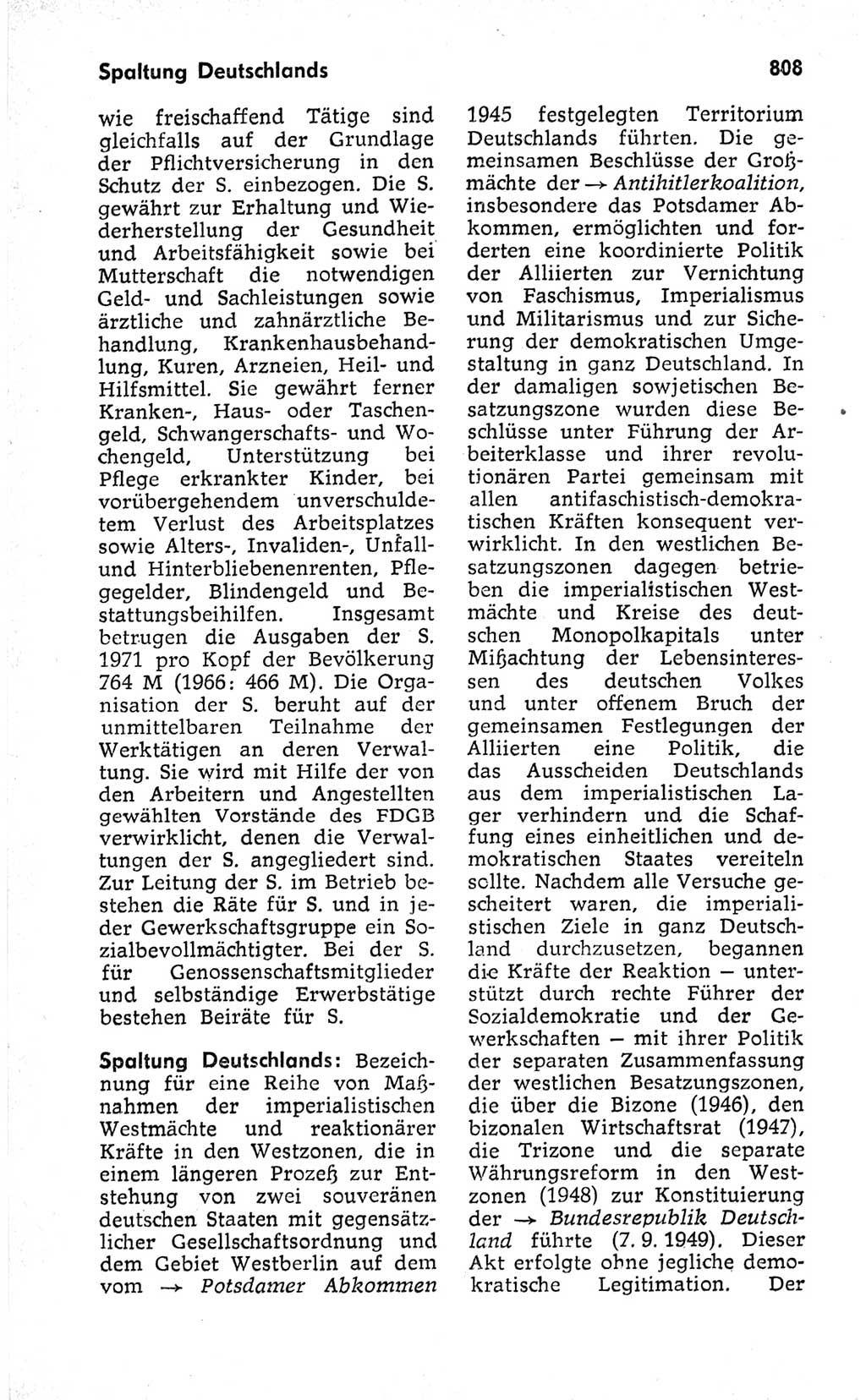 Kleines politisches Wörterbuch [Deutsche Demokratische Republik (DDR)] 1973, Seite 808 (Kl. pol. Wb. DDR 1973, S. 808)