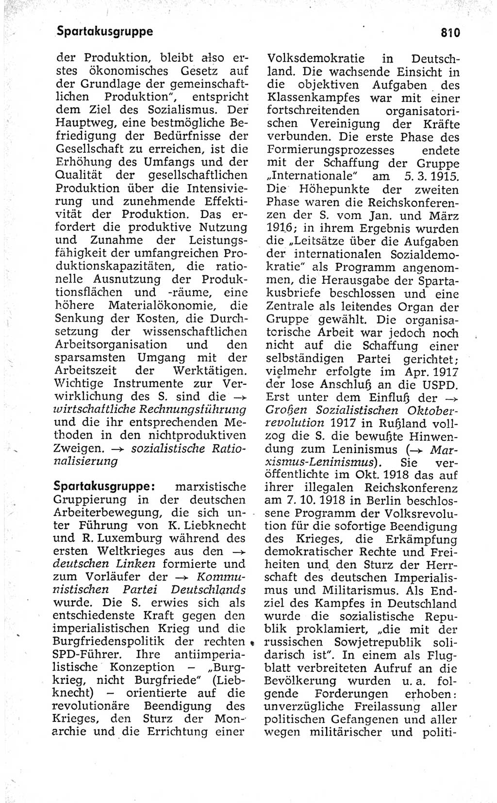 Kleines politisches Wörterbuch [Deutsche Demokratische Republik (DDR)] 1973, Seite 810 (Kl. pol. Wb. DDR 1973, S. 810)