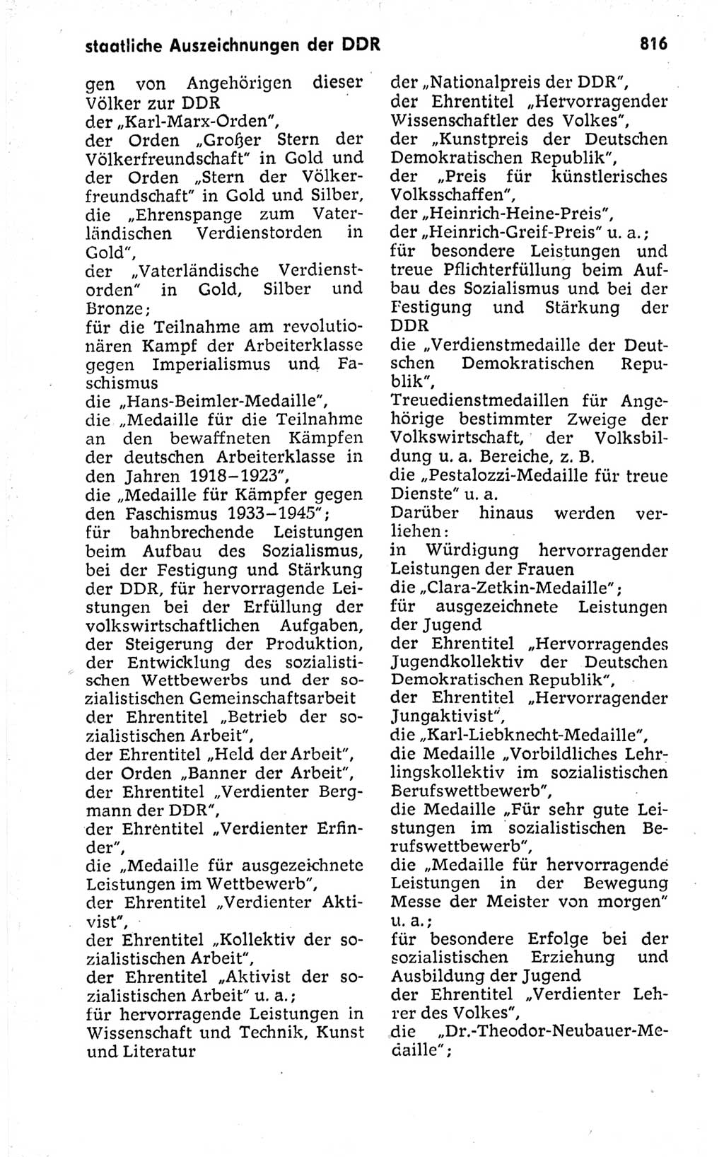 Kleines politisches Wörterbuch [Deutsche Demokratische Republik (DDR)] 1973, Seite 816 (Kl. pol. Wb. DDR 1973, S. 816)