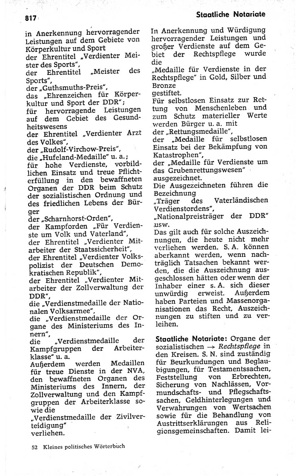 Kleines politisches Wörterbuch [Deutsche Demokratische Republik (DDR)] 1973, Seite 817 (Kl. pol. Wb. DDR 1973, S. 817)