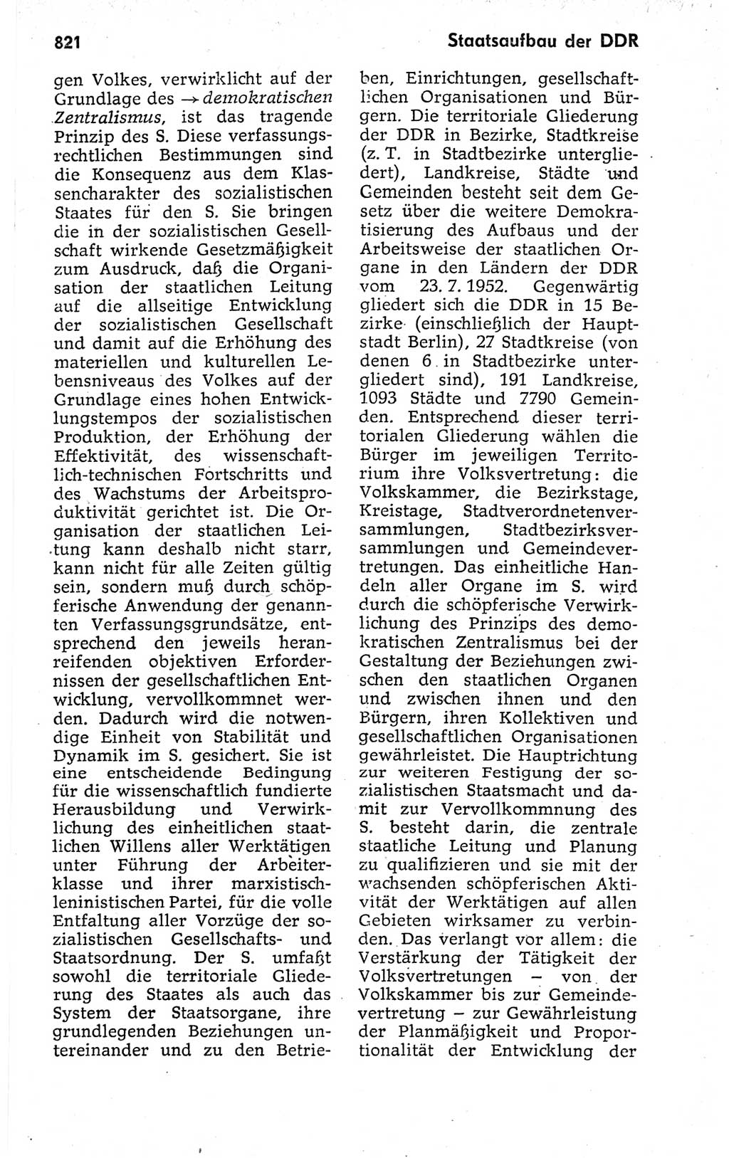 Kleines politisches Wörterbuch [Deutsche Demokratische Republik (DDR)] 1973, Seite 821 (Kl. pol. Wb. DDR 1973, S. 821)
