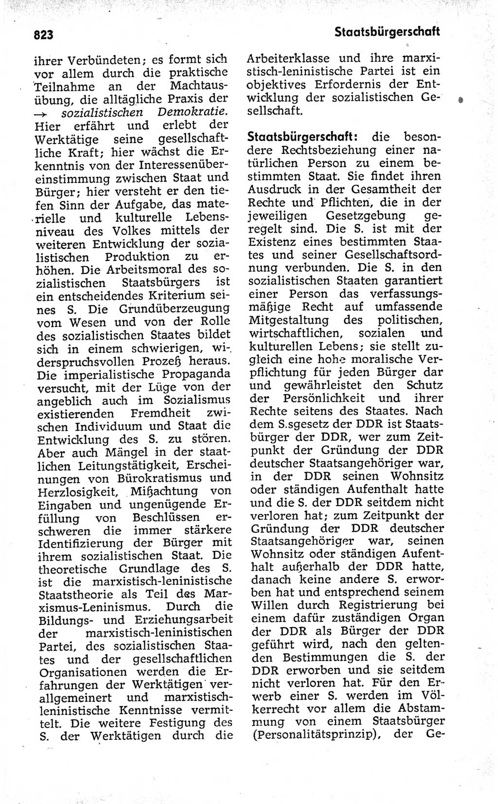 Kleines politisches Wörterbuch [Deutsche Demokratische Republik (DDR)] 1973, Seite 823 (Kl. pol. Wb. DDR 1973, S. 823)