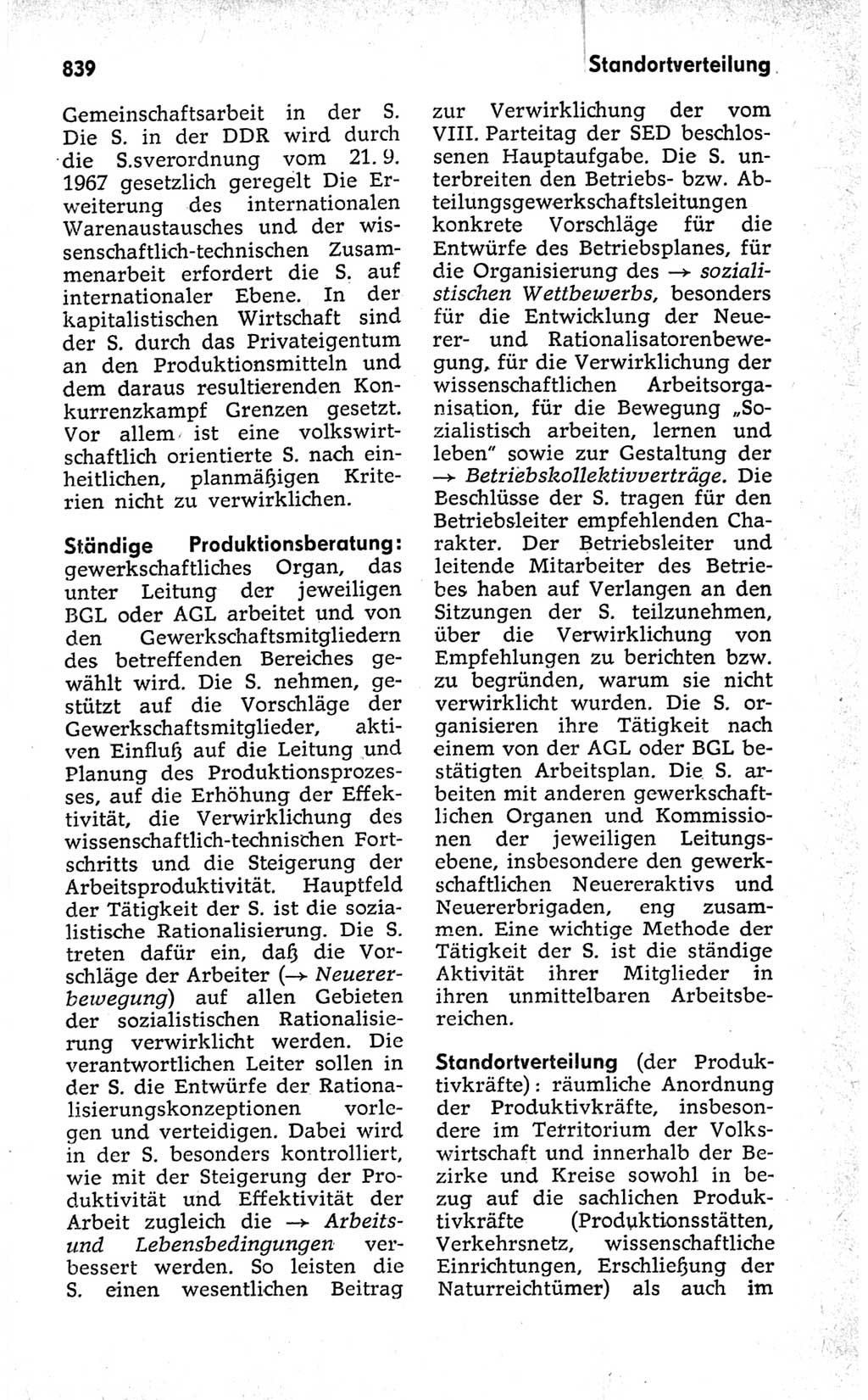 Kleines politisches Wörterbuch [Deutsche Demokratische Republik (DDR)] 1973, Seite 839 (Kl. pol. Wb. DDR 1973, S. 839)