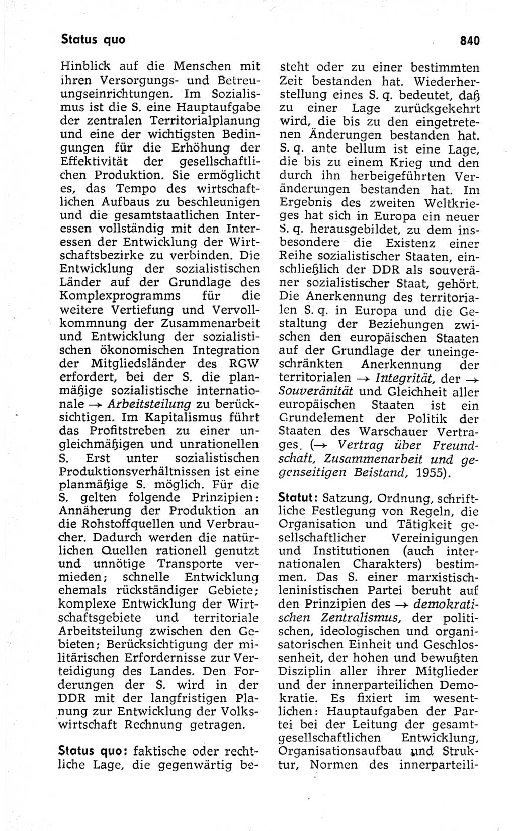 Kleines politisches Wörterbuch [Deutsche Demokratische Republik (DDR)] 1973, Seite 840 (Kl. pol. Wb. DDR 1973, S. 840)