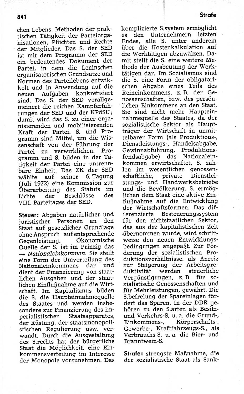 Kleines politisches Wörterbuch [Deutsche Demokratische Republik (DDR)] 1973, Seite 841 (Kl. pol. Wb. DDR 1973, S. 841)