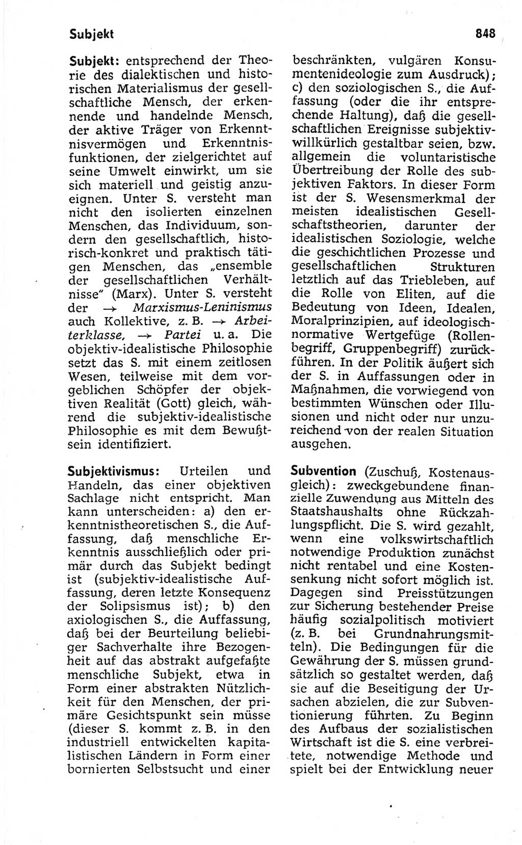 Kleines politisches Wörterbuch [Deutsche Demokratische Republik (DDR)] 1973, Seite 848 (Kl. pol. Wb. DDR 1973, S. 848)