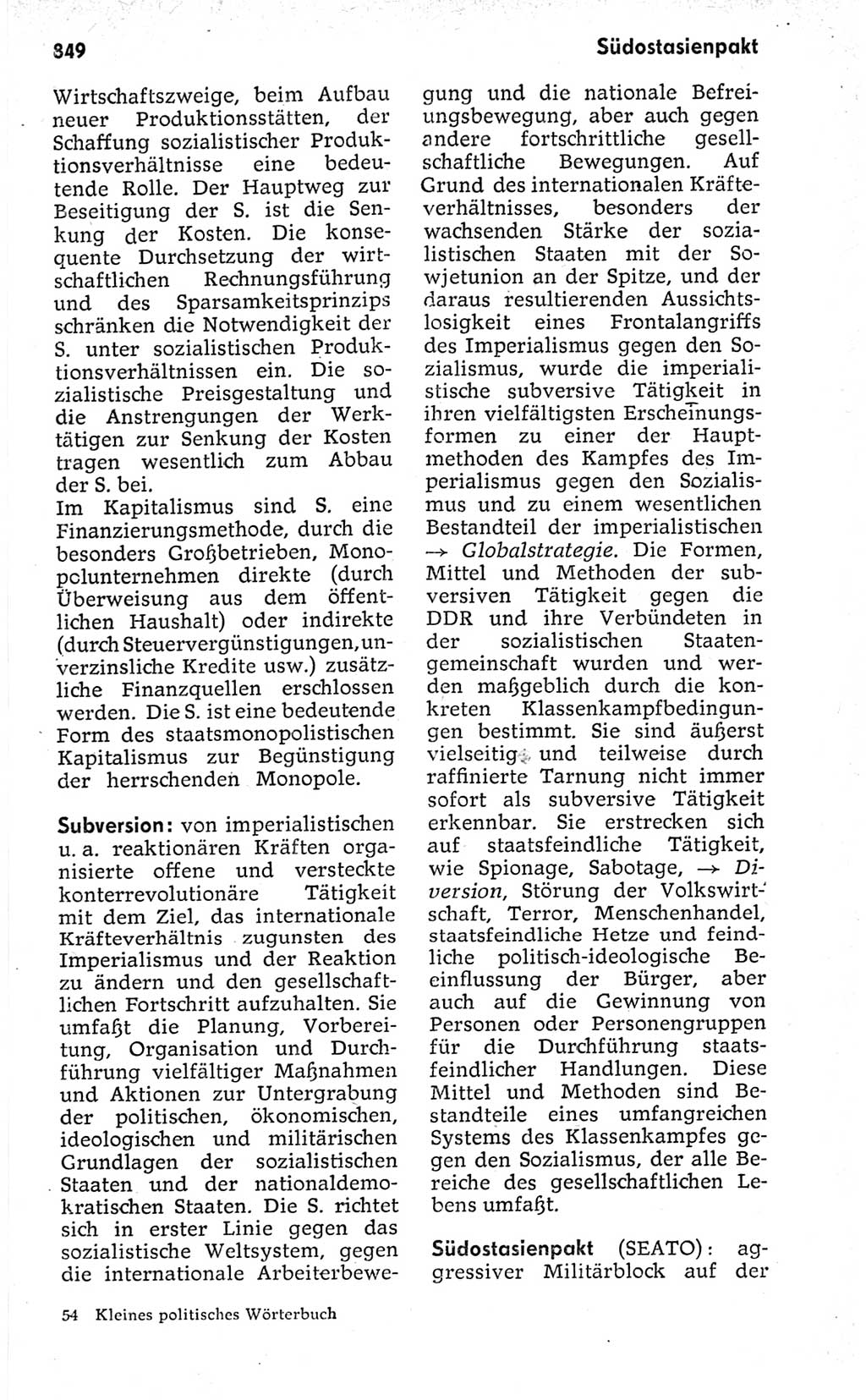 Kleines politisches Wörterbuch [Deutsche Demokratische Republik (DDR)] 1973, Seite 849 (Kl. pol. Wb. DDR 1973, S. 849)