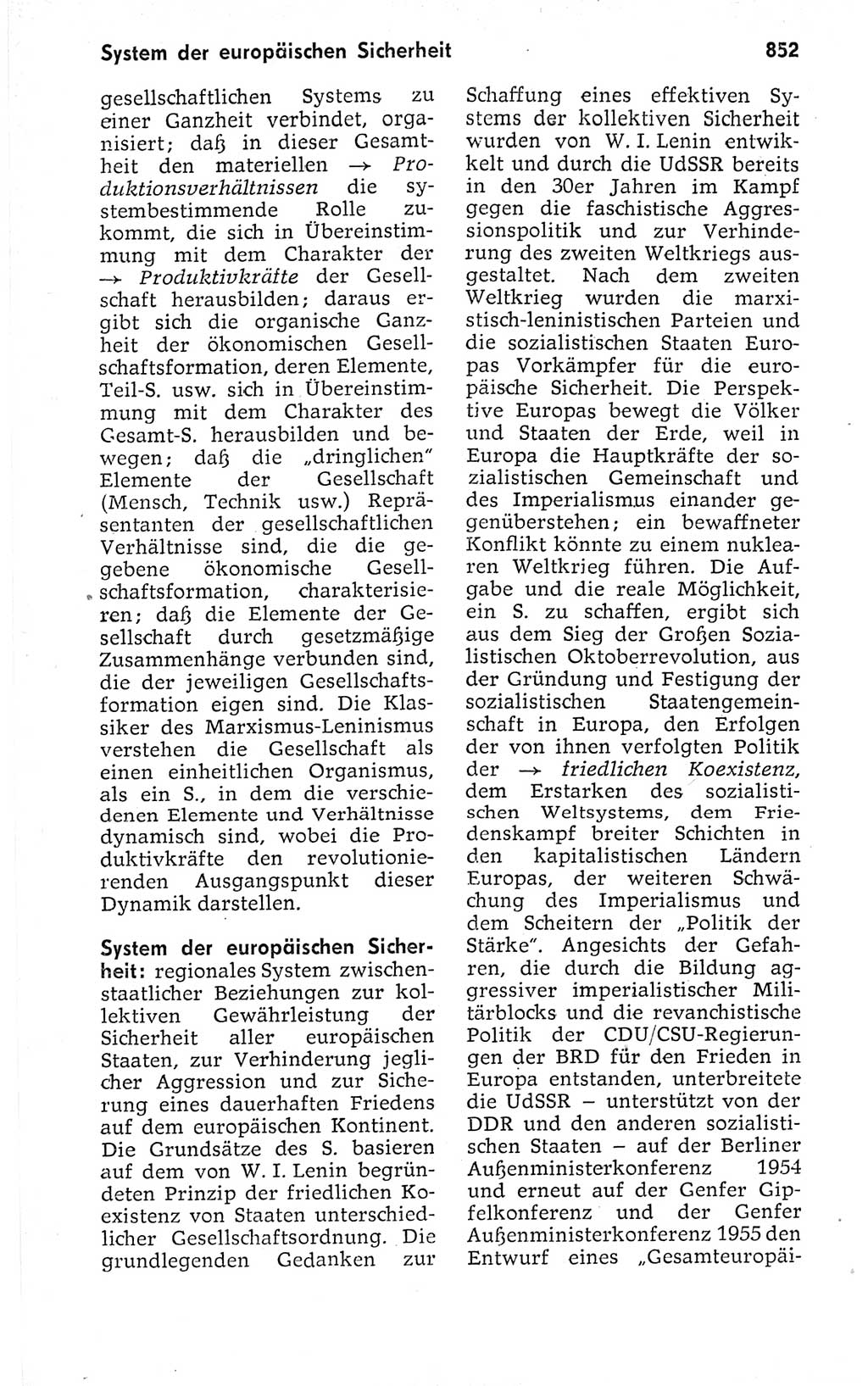 Kleines politisches Wörterbuch [Deutsche Demokratische Republik (DDR)] 1973, Seite 852 (Kl. pol. Wb. DDR 1973, S. 852)