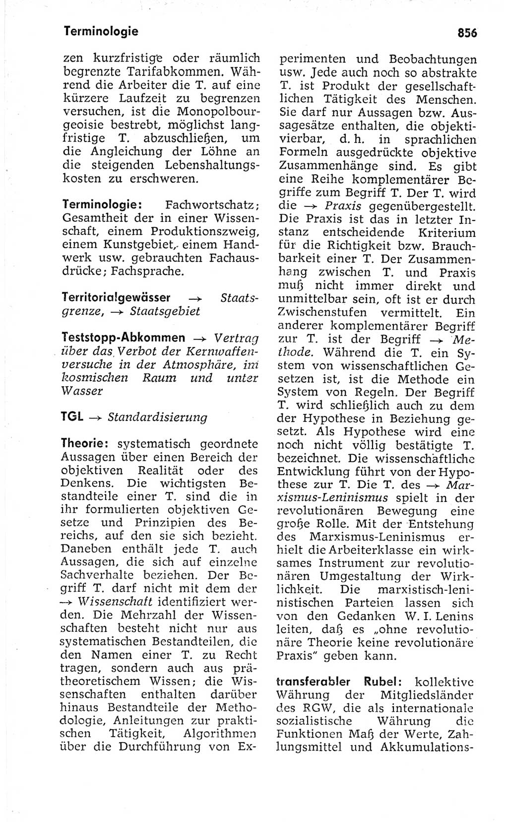 Kleines politisches Wörterbuch [Deutsche Demokratische Republik (DDR)] 1973, Seite 856 (Kl. pol. Wb. DDR 1973, S. 856)