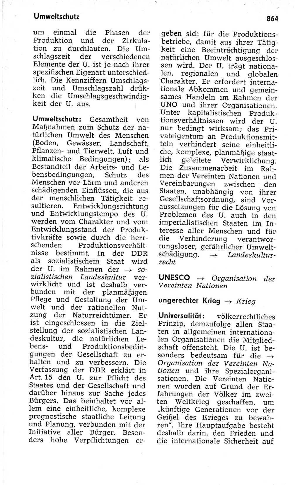 Kleines politisches Wörterbuch [Deutsche Demokratische Republik (DDR)] 1973, Seite 864 (Kl. pol. Wb. DDR 1973, S. 864)