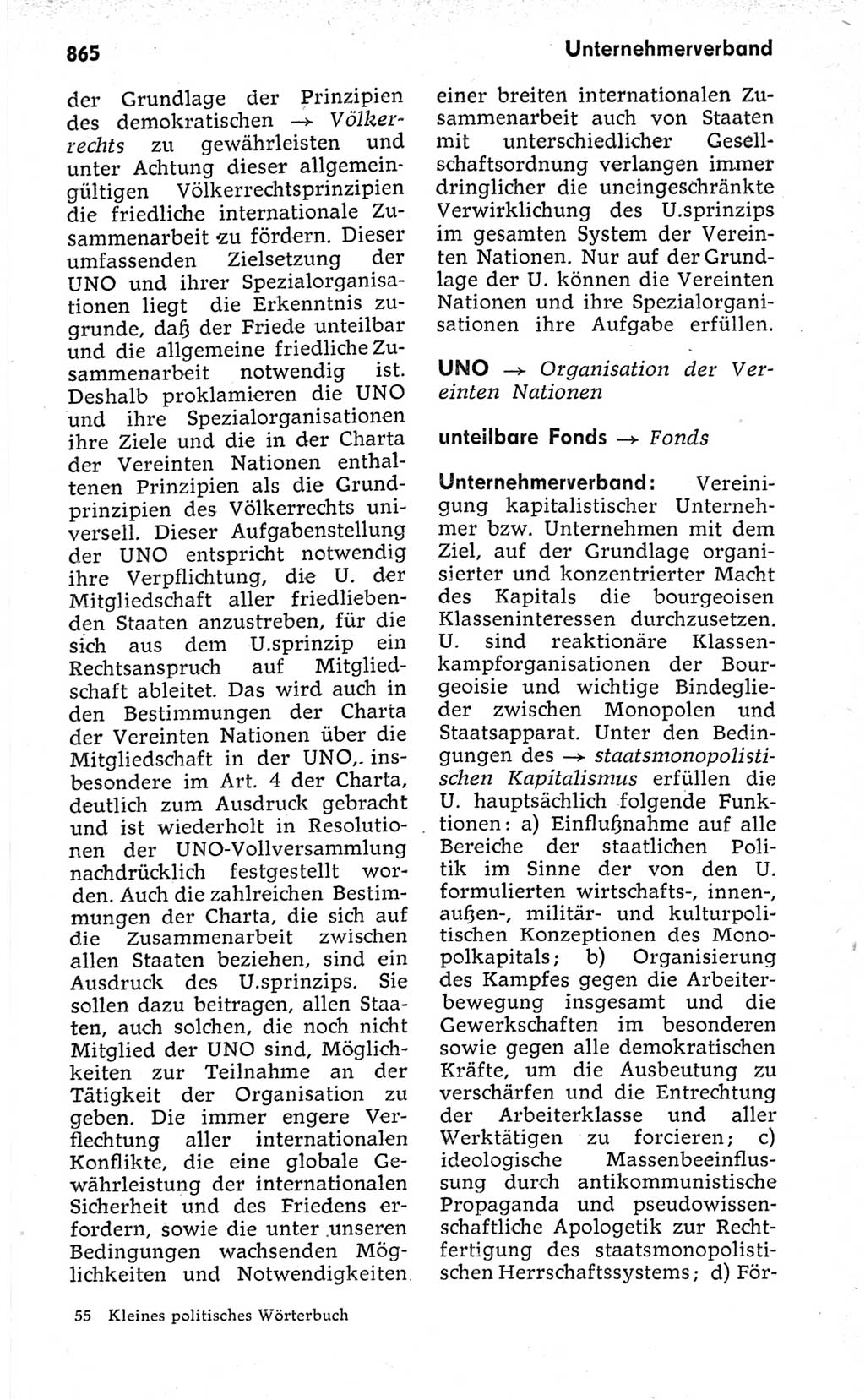 Kleines politisches Wörterbuch [Deutsche Demokratische Republik (DDR)] 1973, Seite 865 (Kl. pol. Wb. DDR 1973, S. 865)