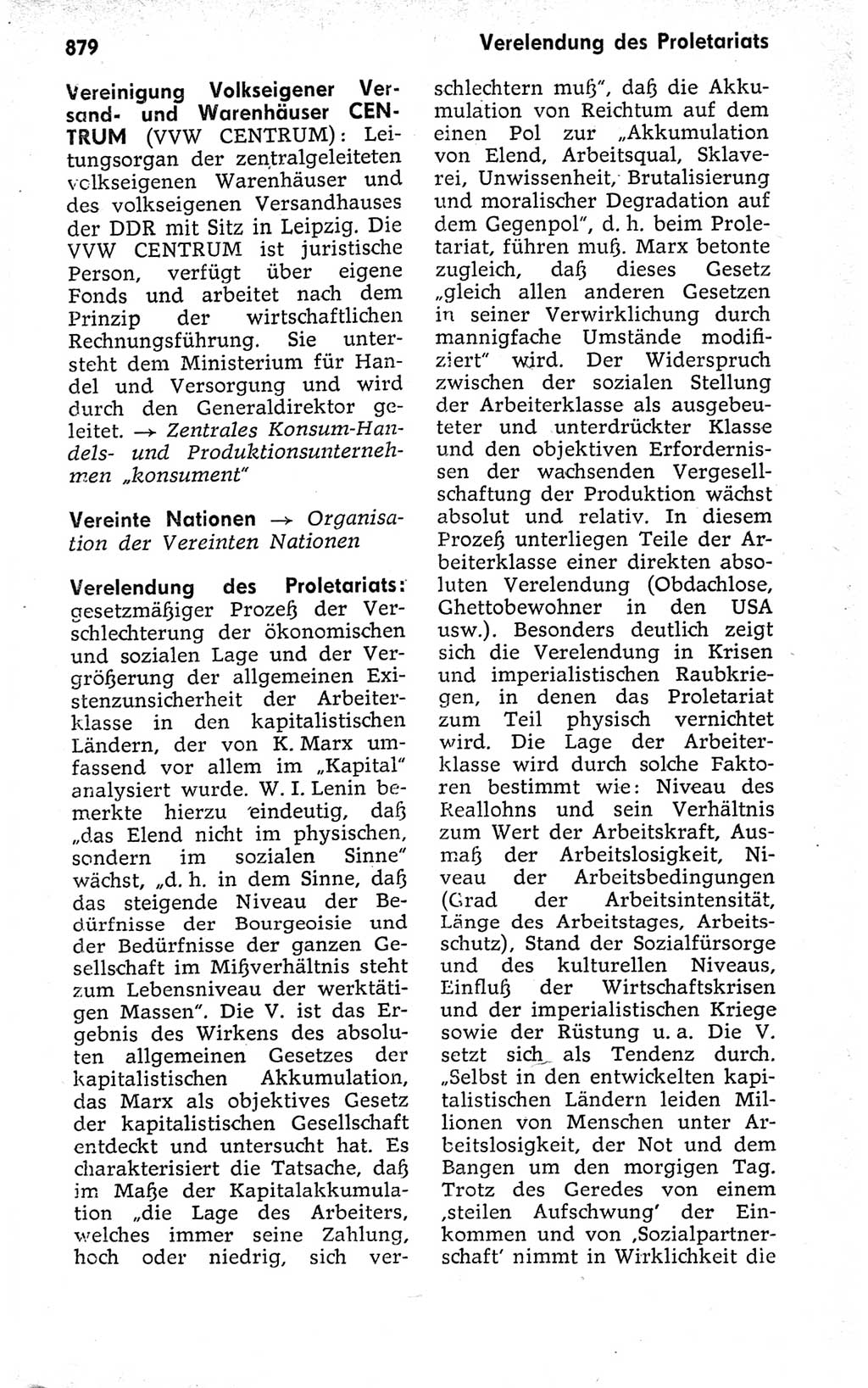 Kleines politisches Wörterbuch [Deutsche Demokratische Republik (DDR)] 1973, Seite 879 (Kl. pol. Wb. DDR 1973, S. 879)