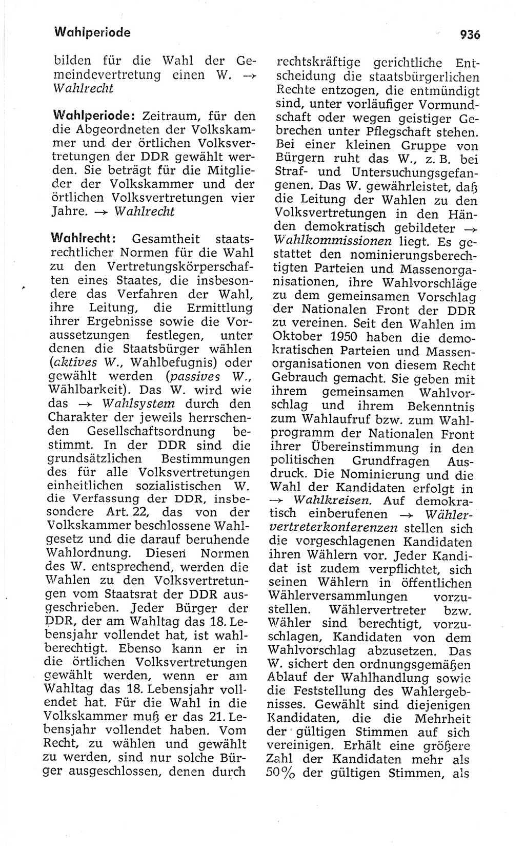 Kleines politisches Wörterbuch [Deutsche Demokratische Republik (DDR)] 1973, Seite 936 (Kl. pol. Wb. DDR 1973, S. 936)