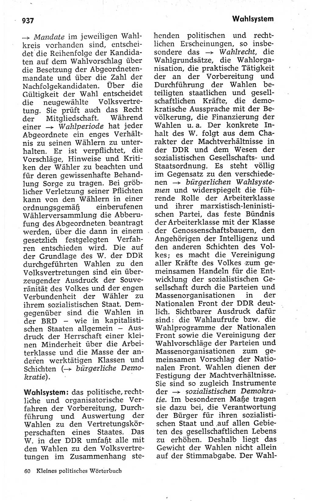 Kleines politisches Wörterbuch [Deutsche Demokratische Republik (DDR)] 1973, Seite 937 (Kl. pol. Wb. DDR 1973, S. 937)