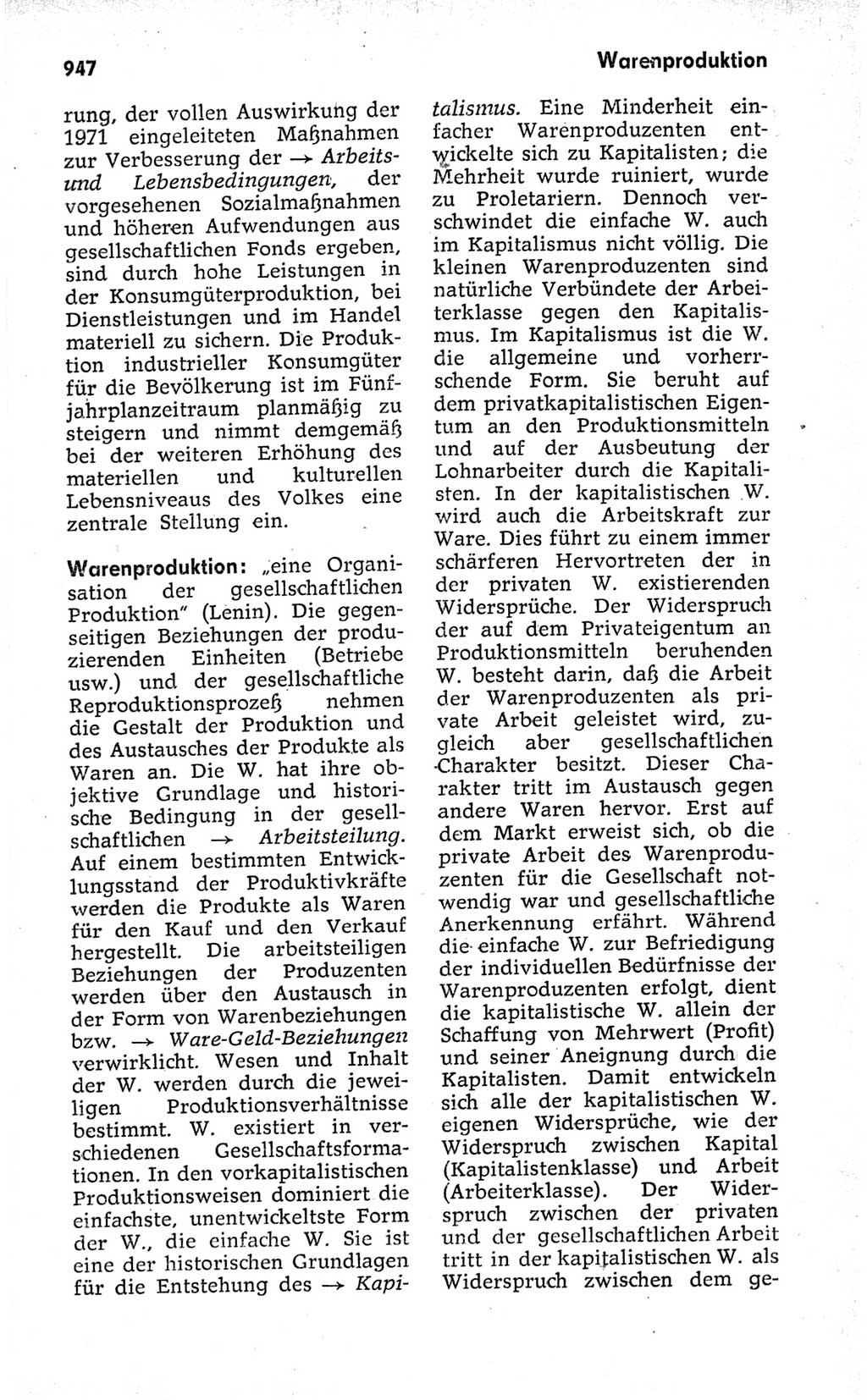 Kleines politisches Wörterbuch [Deutsche Demokratische Republik (DDR)] 1973, Seite 947 (Kl. pol. Wb. DDR 1973, S. 947)