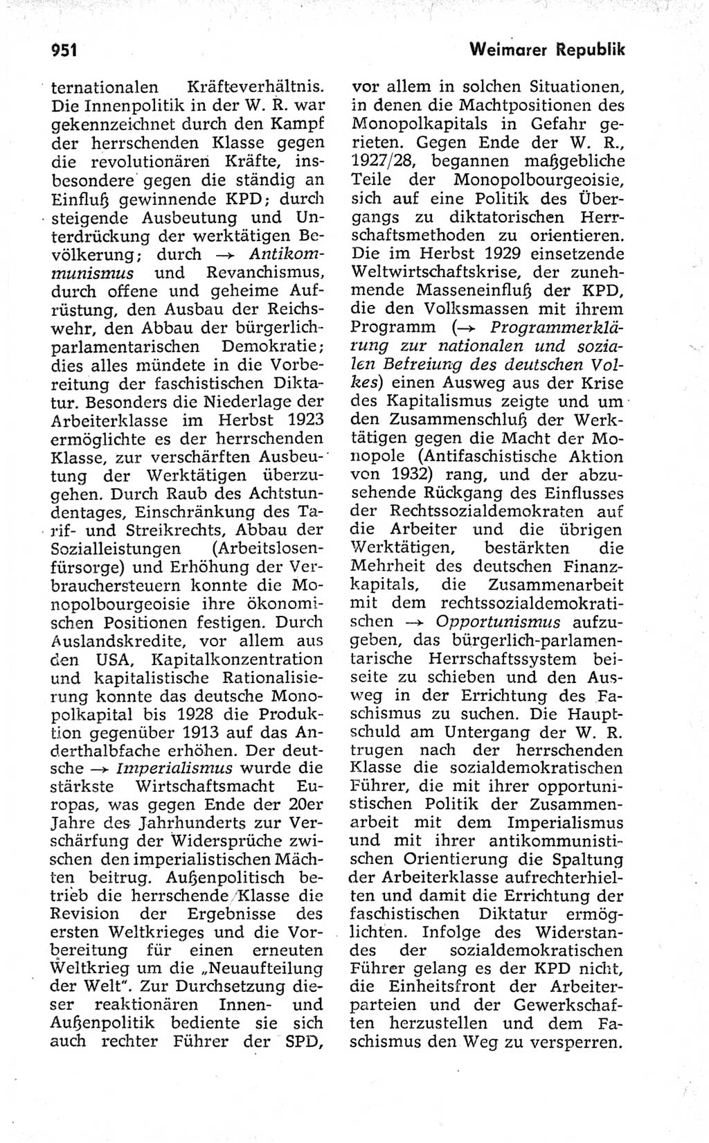 Kleines politisches Wörterbuch [Deutsche Demokratische Republik (DDR)] 1973, Seite 951 (Kl. pol. Wb. DDR 1973, S. 951)