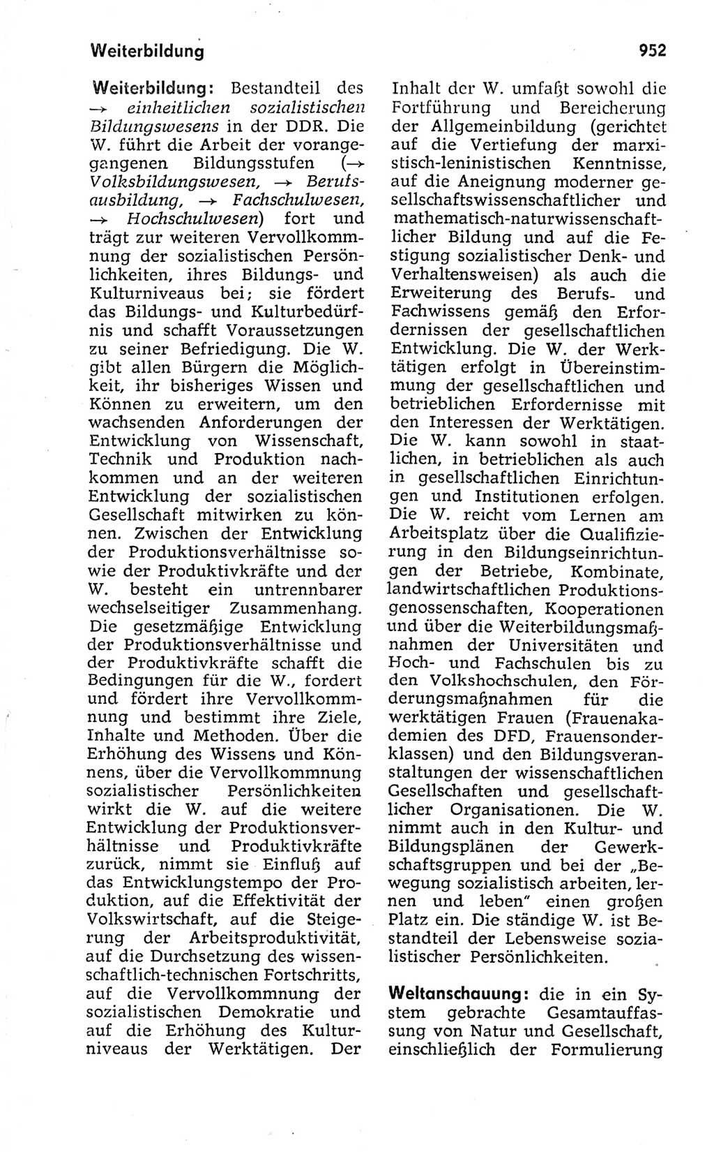Kleines politisches Wörterbuch [Deutsche Demokratische Republik (DDR)] 1973, Seite 952 (Kl. pol. Wb. DDR 1973, S. 952)