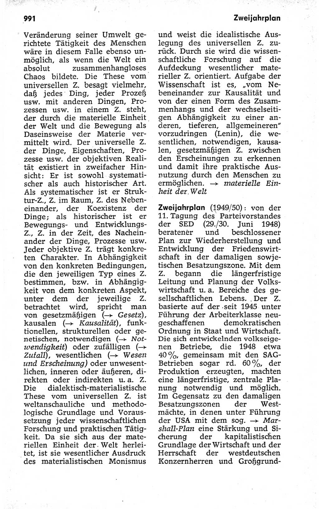 Kleines politisches Wörterbuch [Deutsche Demokratische Republik (DDR)] 1973, Seite 991 (Kl. pol. Wb. DDR 1973, S. 991)