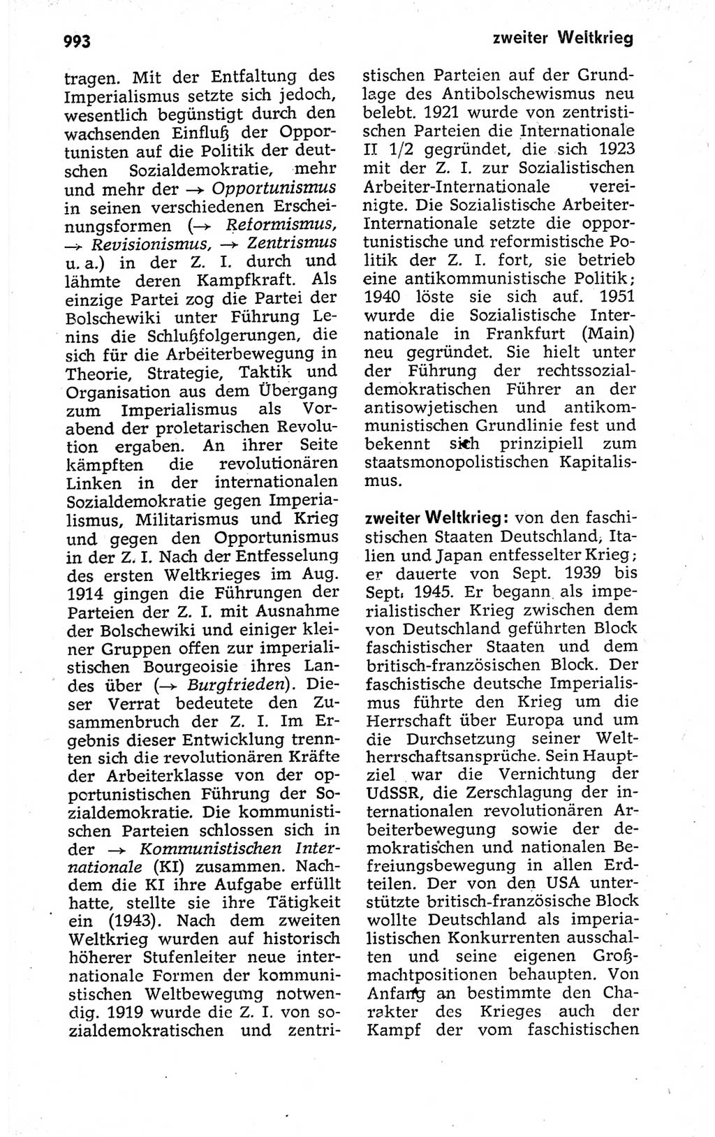 Kleines politisches Wörterbuch [Deutsche Demokratische Republik (DDR)] 1973, Seite 993 (Kl. pol. Wb. DDR 1973, S. 993)
