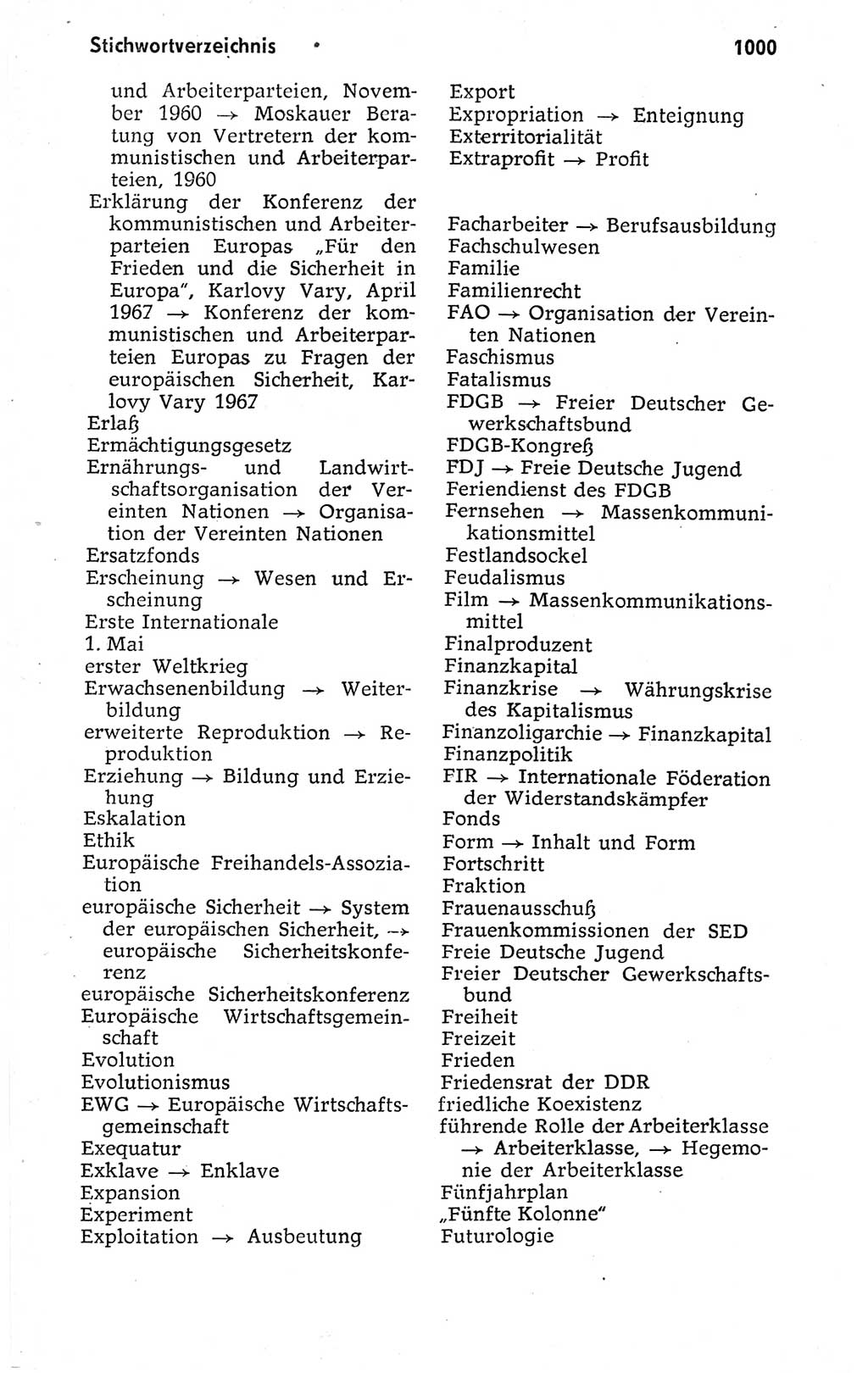 Kleines politisches Wörterbuch [Deutsche Demokratische Republik (DDR)] 1973, Seite 1000 (Kl. pol. Wb. DDR 1973, S. 1000)