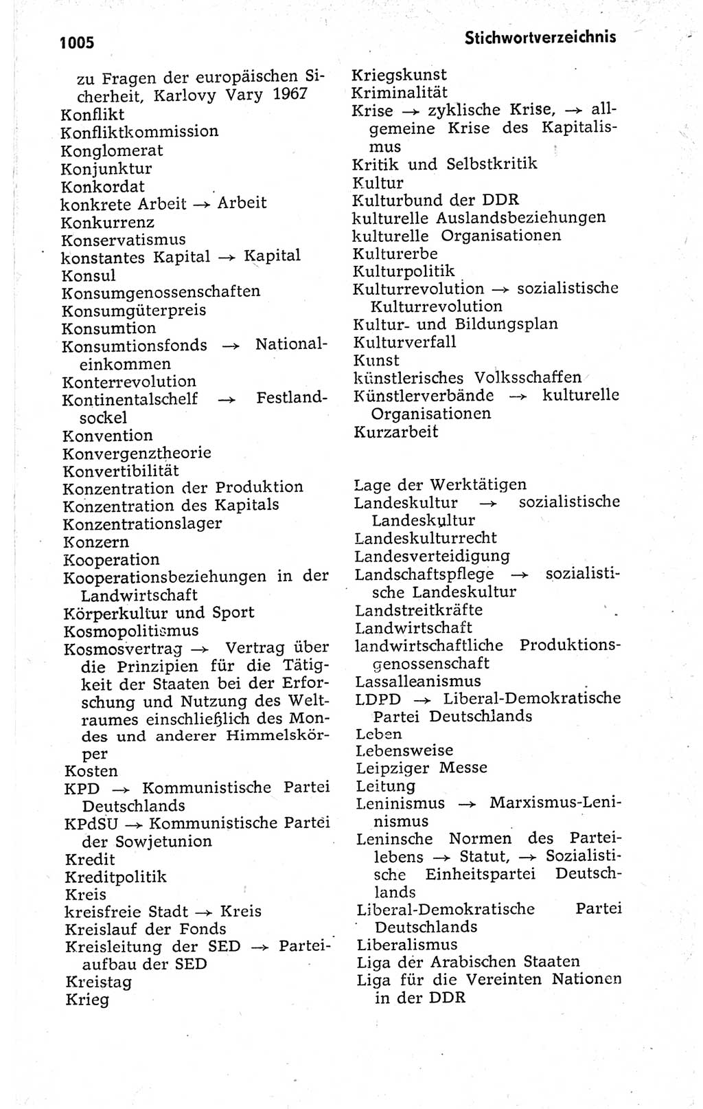 Kleines politisches Wörterbuch [Deutsche Demokratische Republik (DDR)] 1973, Seite 1005 (Kl. pol. Wb. DDR 1973, S. 1005)