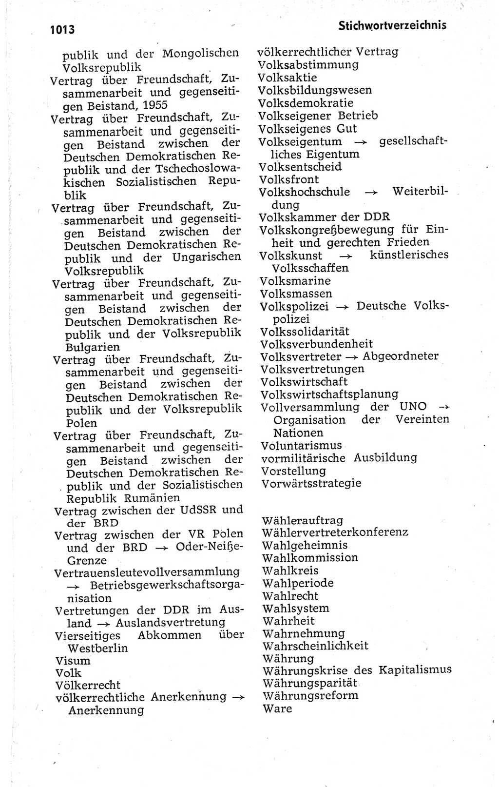 Kleines politisches Wörterbuch [Deutsche Demokratische Republik (DDR)] 1973, Seite 1013 (Kl. pol. Wb. DDR 1973, S. 1013)