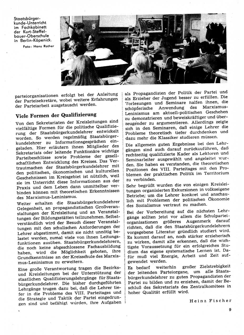 Neuer Weg (NW), Organ des Zentralkomitees (ZK) der SED (Sozialistische Einheitspartei Deutschlands) für Fragen des Parteilebens, 28. Jahrgang [Deutsche Demokratische Republik (DDR)] 1973, Seite 9 (NW ZK SED DDR 1973, S. 9)