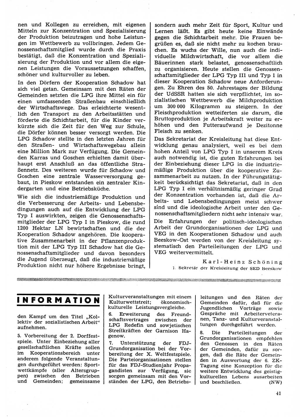 Neuer Weg (NW), Organ des Zentralkomitees (ZK) der SED (Sozialistische Einheitspartei Deutschlands) für Fragen des Parteilebens, 28. Jahrgang [Deutsche Demokratische Republik (DDR)] 1973, Seite 41 (NW ZK SED DDR 1973, S. 41)