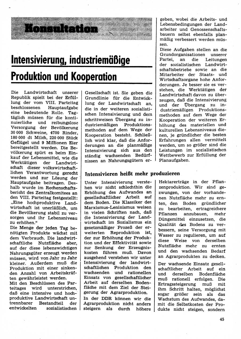 Neuer Weg (NW), Organ des Zentralkomitees (ZK) der SED (Sozialistische Einheitspartei Deutschlands) für Fragen des Parteilebens, 28. Jahrgang [Deutsche Demokratische Republik (DDR)] 1973, Seite 45 (NW ZK SED DDR 1973, S. 45)