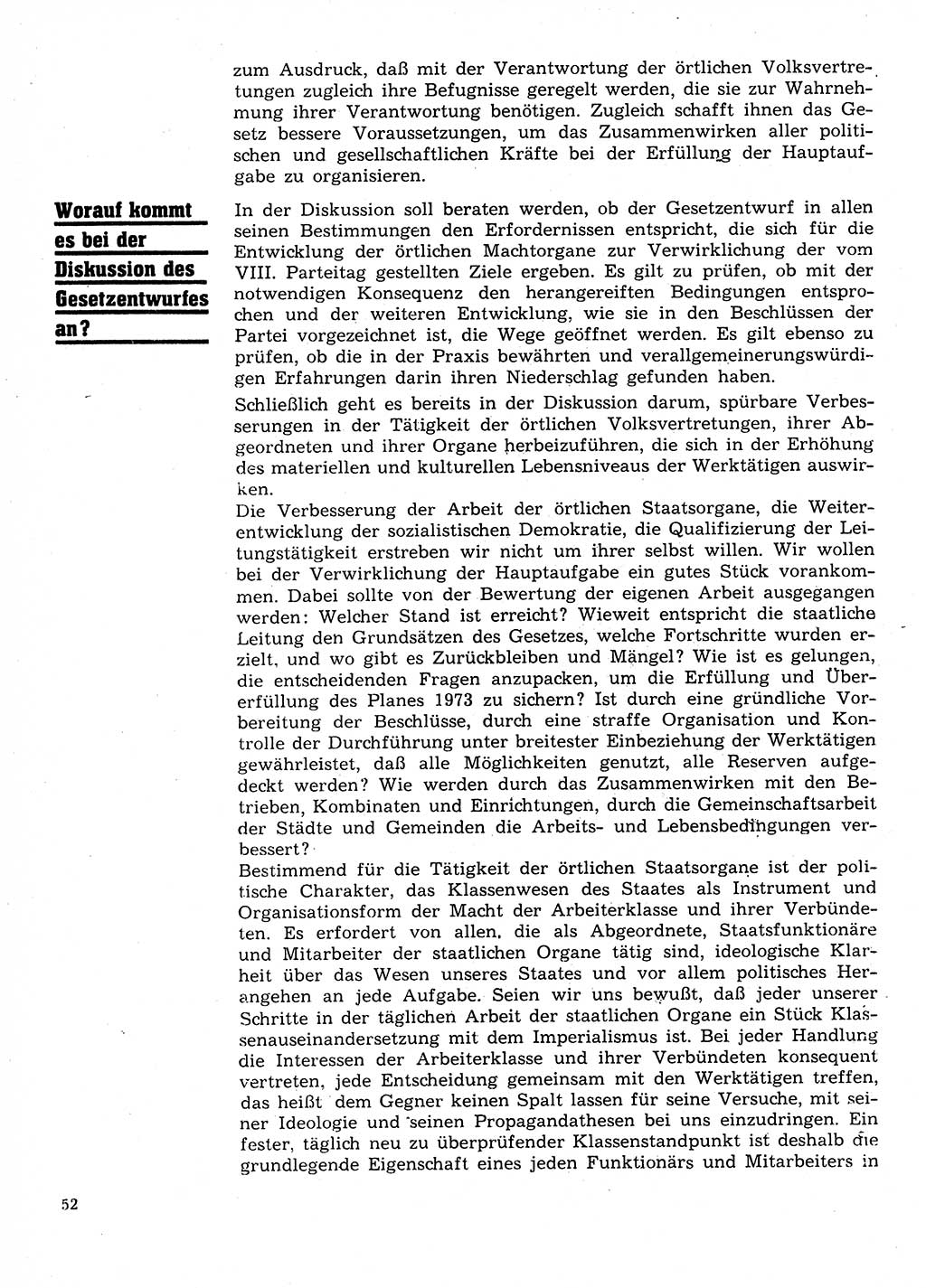 Neuer Weg (NW), Organ des Zentralkomitees (ZK) der SED (Sozialistische Einheitspartei Deutschlands) für Fragen des Parteilebens, 28. Jahrgang [Deutsche Demokratische Republik (DDR)] 1973, Seite 52 (NW ZK SED DDR 1973, S. 52)