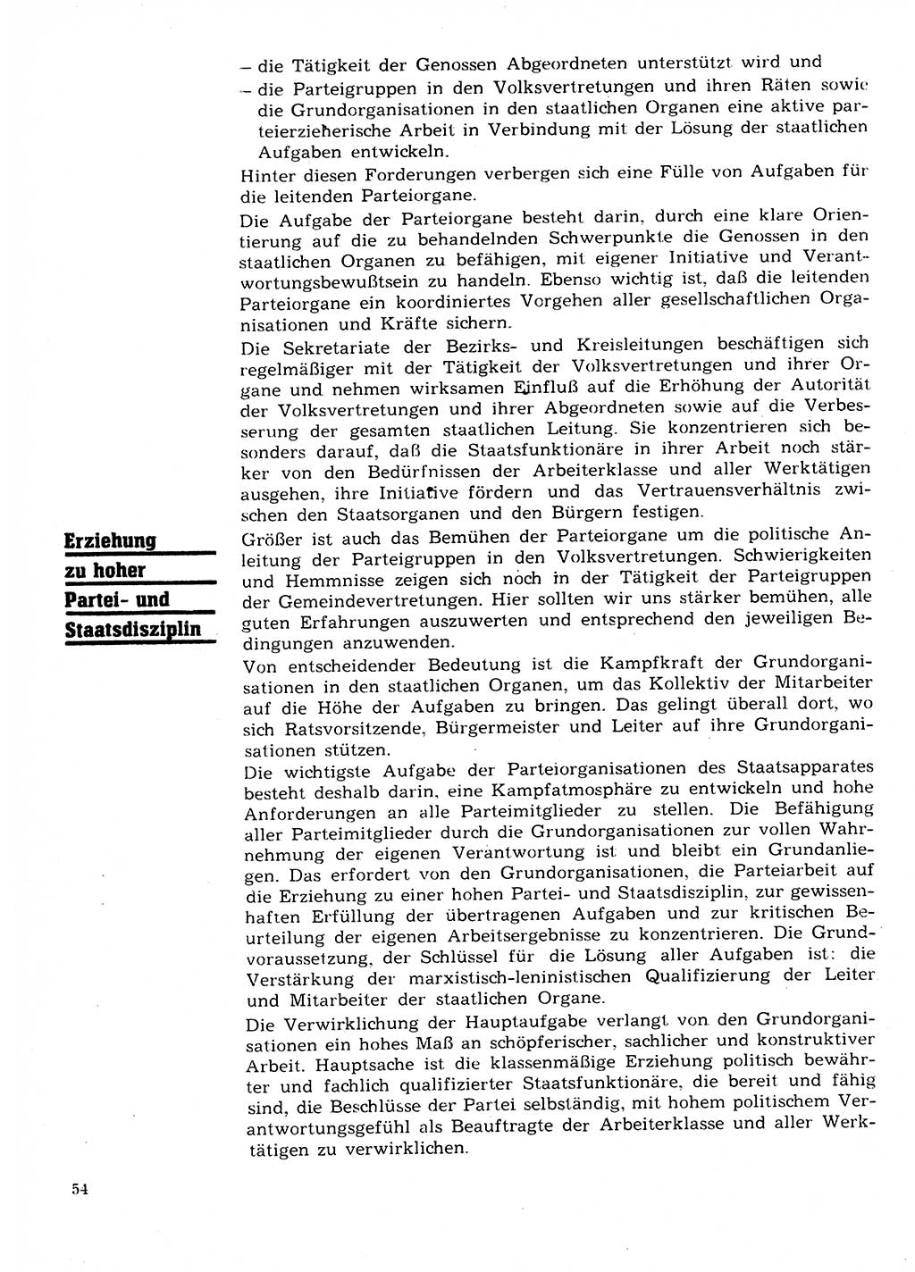 Neuer Weg (NW), Organ des Zentralkomitees (ZK) der SED (Sozialistische Einheitspartei Deutschlands) für Fragen des Parteilebens, 28. Jahrgang [Deutsche Demokratische Republik (DDR)] 1973, Seite 54 (NW ZK SED DDR 1973, S. 54)