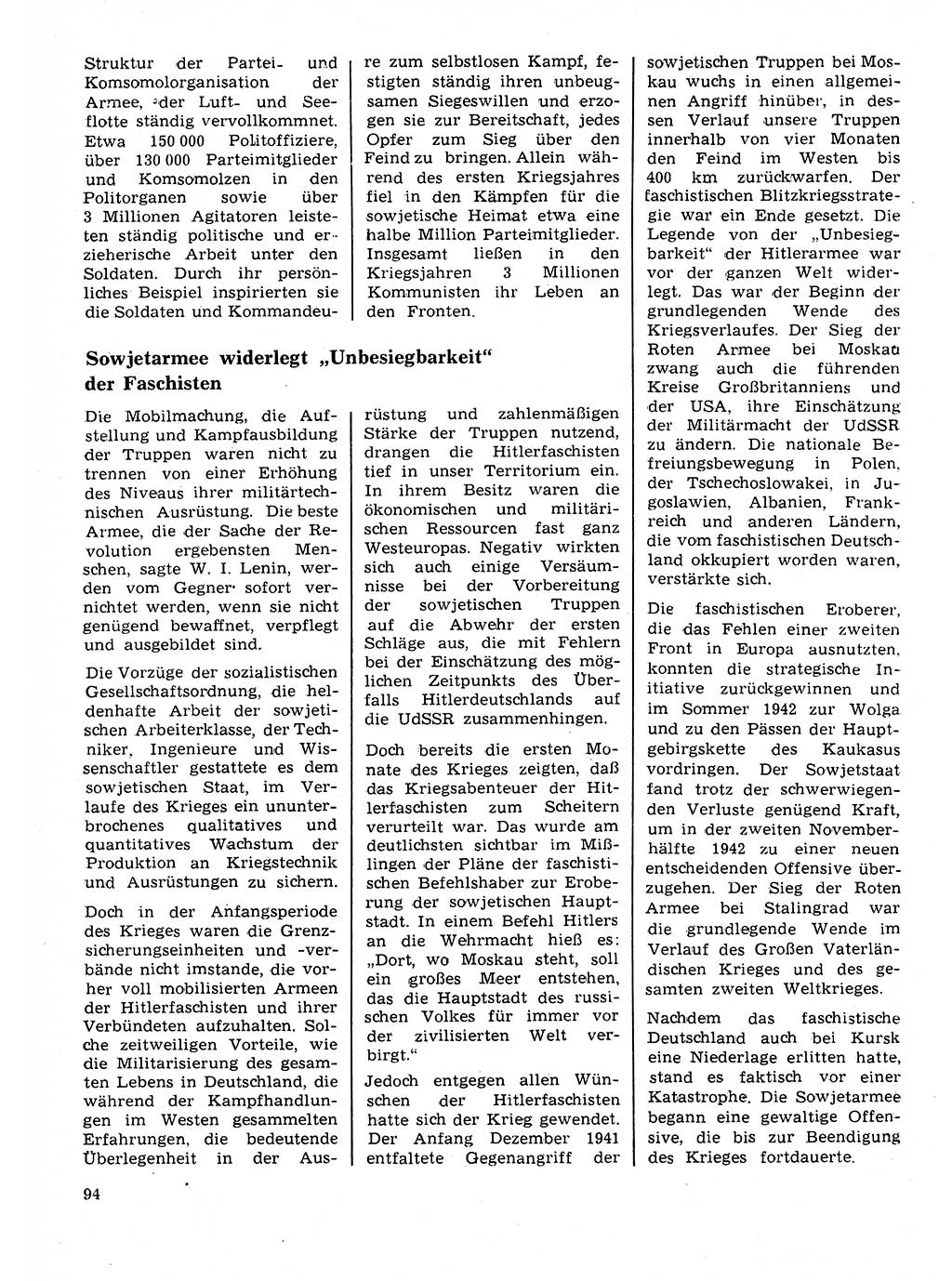 Neuer Weg (NW), Organ des Zentralkomitees (ZK) der SED (Sozialistische Einheitspartei Deutschlands) für Fragen des Parteilebens, 28. Jahrgang [Deutsche Demokratische Republik (DDR)] 1973, Seite 94 (NW ZK SED DDR 1973, S. 94)