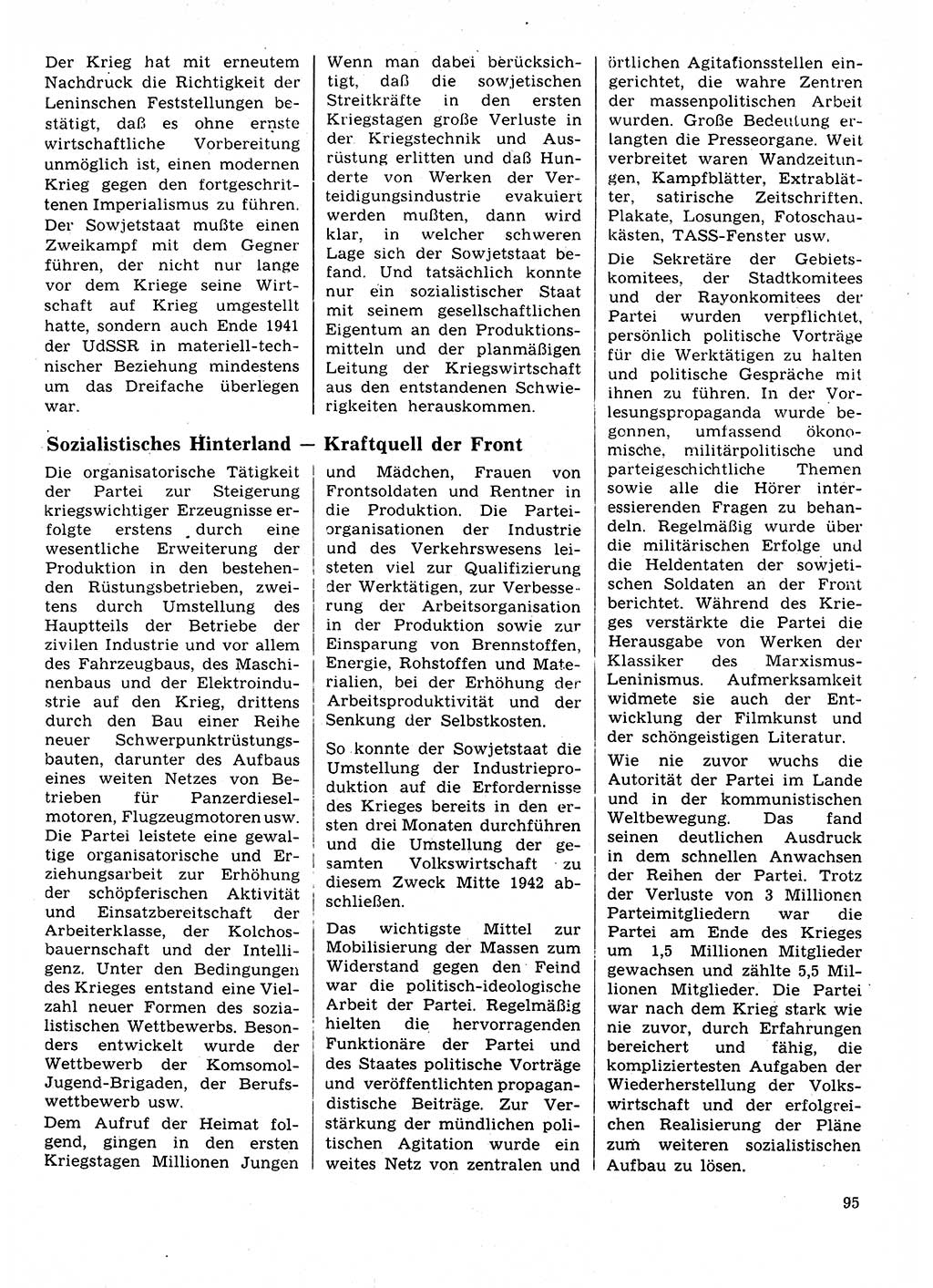 Neuer Weg (NW), Organ des Zentralkomitees (ZK) der SED (Sozialistische Einheitspartei Deutschlands) für Fragen des Parteilebens, 28. Jahrgang [Deutsche Demokratische Republik (DDR)] 1973, Seite 95 (NW ZK SED DDR 1973, S. 95)