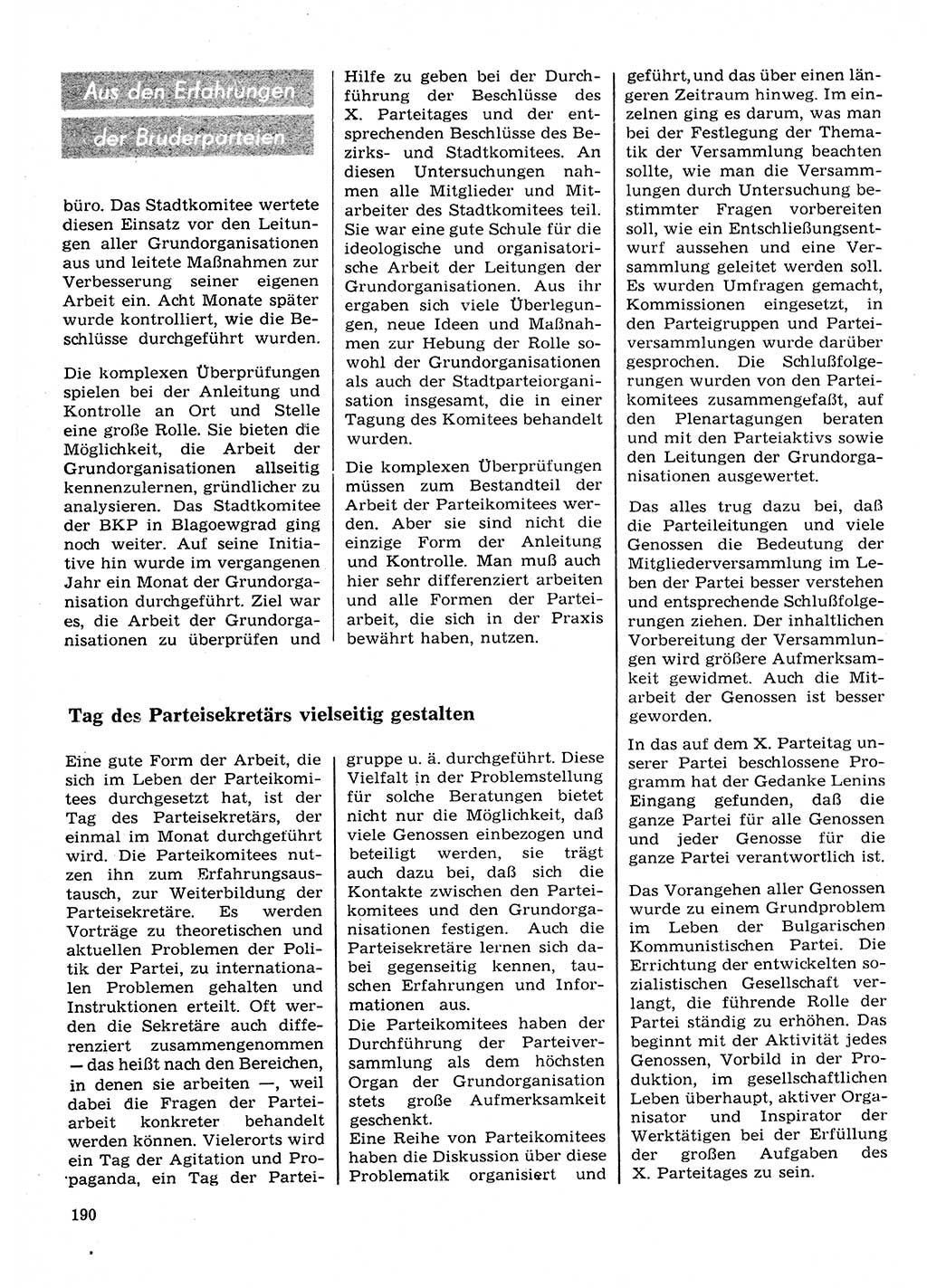 Neuer Weg (NW), Organ des Zentralkomitees (ZK) der SED (Sozialistische Einheitspartei Deutschlands) für Fragen des Parteilebens, 28. Jahrgang [Deutsche Demokratische Republik (DDR)] 1973, Seite 190 (NW ZK SED DDR 1973, S. 190)