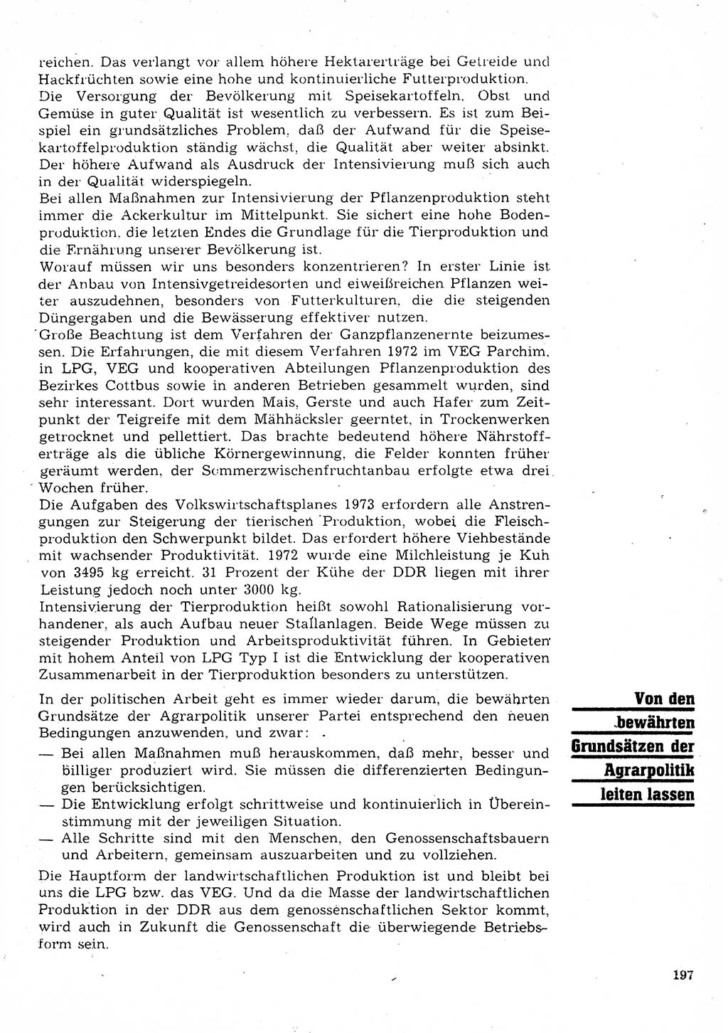 Neuer Weg (NW), Organ des Zentralkomitees (ZK) der SED (Sozialistische Einheitspartei Deutschlands) für Fragen des Parteilebens, 28. Jahrgang [Deutsche Demokratische Republik (DDR)] 1973, Seite 197 (NW ZK SED DDR 1973, S. 197)