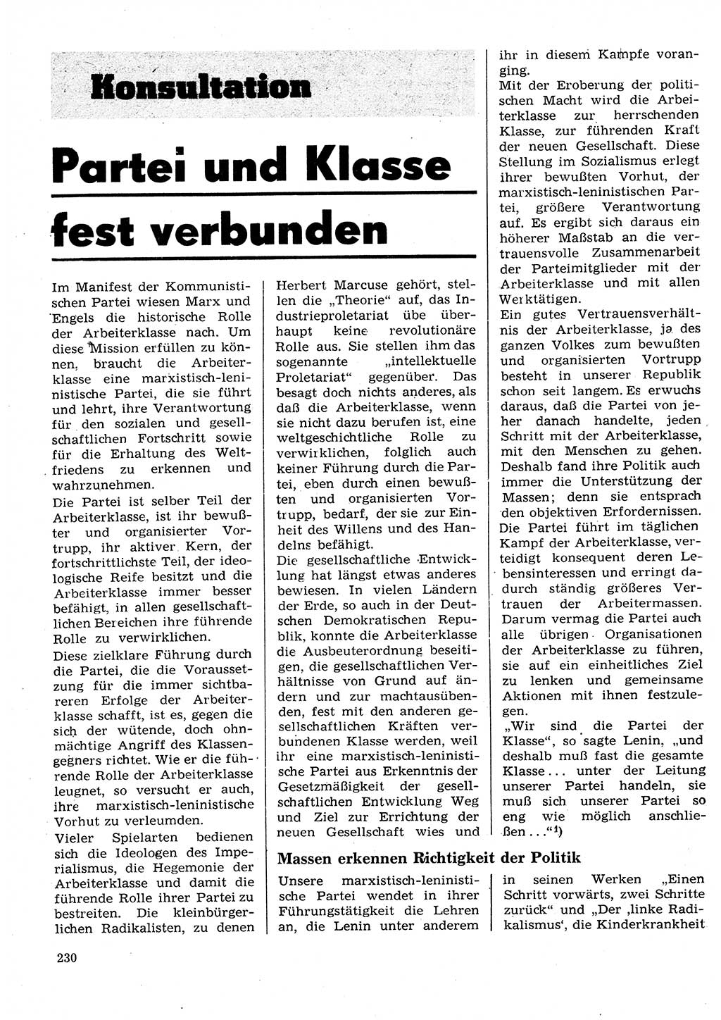 Neuer Weg (NW), Organ des Zentralkomitees (ZK) der SED (Sozialistische Einheitspartei Deutschlands) für Fragen des Parteilebens, 28. Jahrgang [Deutsche Demokratische Republik (DDR)] 1973, Seite 230 (NW ZK SED DDR 1973, S. 230)