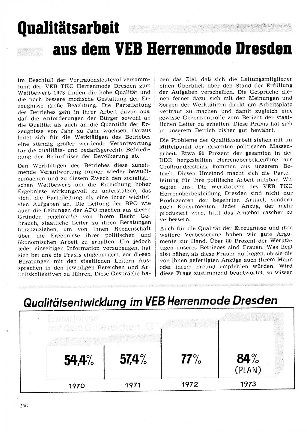 Neuer Weg (NW), Organ des Zentralkomitees (ZK) der SED (Sozialistische Einheitspartei Deutschlands) für Fragen des Parteilebens, 28. Jahrgang [Deutsche Demokratische Republik (DDR)] 1973, Seite 256 (NW ZK SED DDR 1973, S. 256)