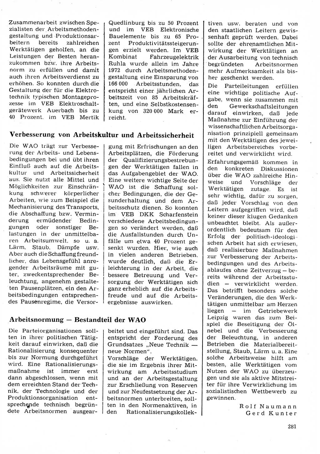 Neuer Weg (NW), Organ des Zentralkomitees (ZK) der SED (Sozialistische Einheitspartei Deutschlands) für Fragen des Parteilebens, 28. Jahrgang [Deutsche Demokratische Republik (DDR)] 1973, Seite 281 (NW ZK SED DDR 1973, S. 281)