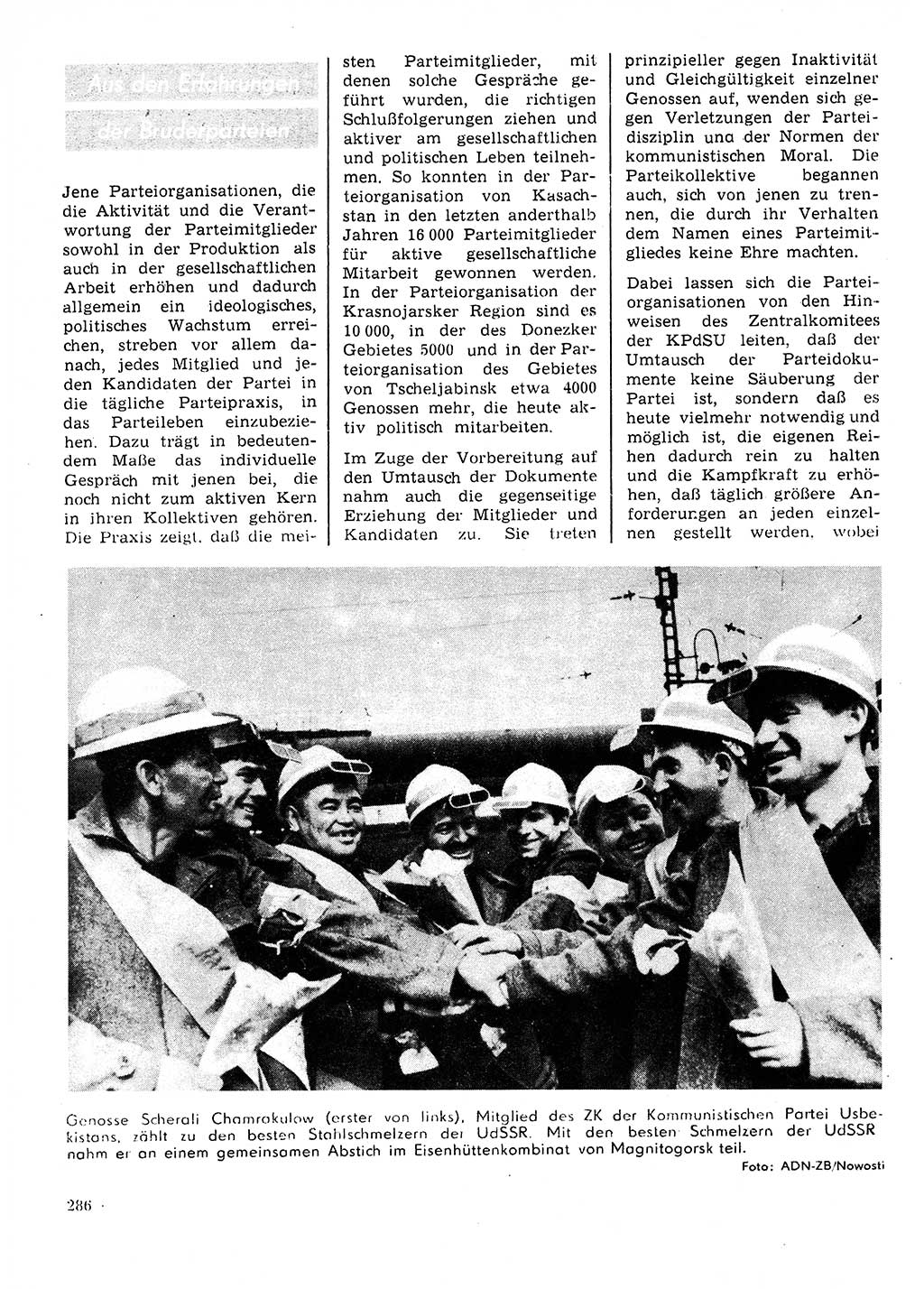 Neuer Weg (NW), Organ des Zentralkomitees (ZK) der SED (Sozialistische Einheitspartei Deutschlands) für Fragen des Parteilebens, 28. Jahrgang [Deutsche Demokratische Republik (DDR)] 1973, Seite 286 (NW ZK SED DDR 1973, S. 286)