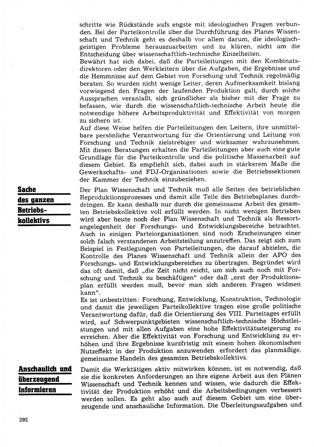 Neuer Weg (NW), Organ des Zentralkomitees (ZK) der SED (Sozialistische Einheitspartei Deutschlands) für Fragen des Parteilebens, 28. Jahrgang [Deutsche Demokratische Republik (DDR)] 1973, Seite 292 (NW ZK SED DDR 1973, S. 292)