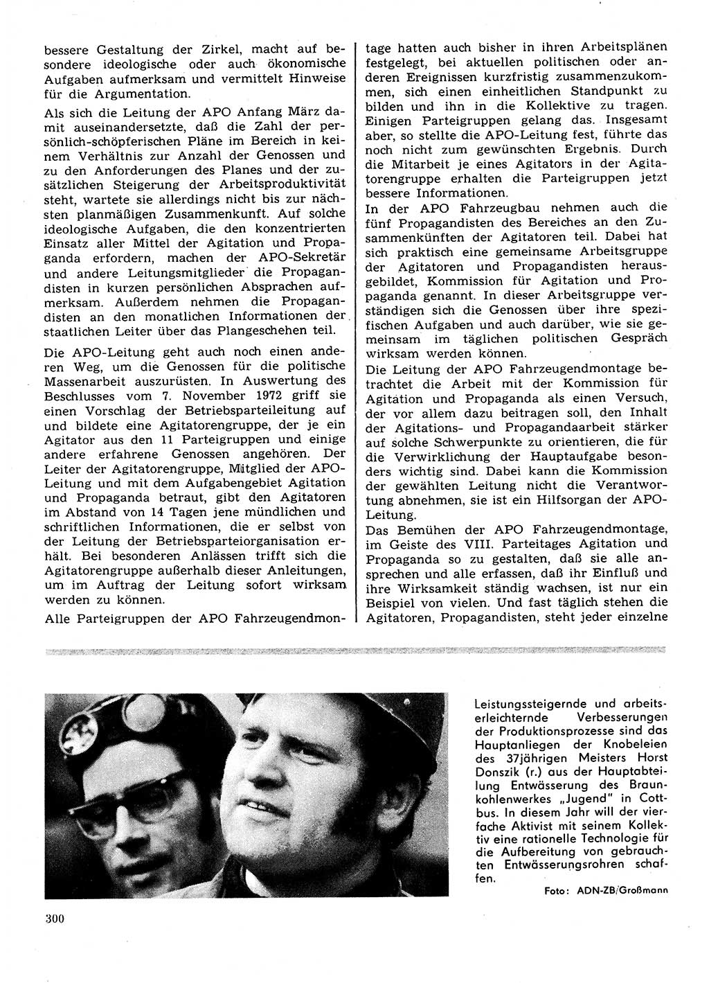Neuer Weg (NW), Organ des Zentralkomitees (ZK) der SED (Sozialistische Einheitspartei Deutschlands) für Fragen des Parteilebens, 28. Jahrgang [Deutsche Demokratische Republik (DDR)] 1973, Seite 300 (NW ZK SED DDR 1973, S. 300)