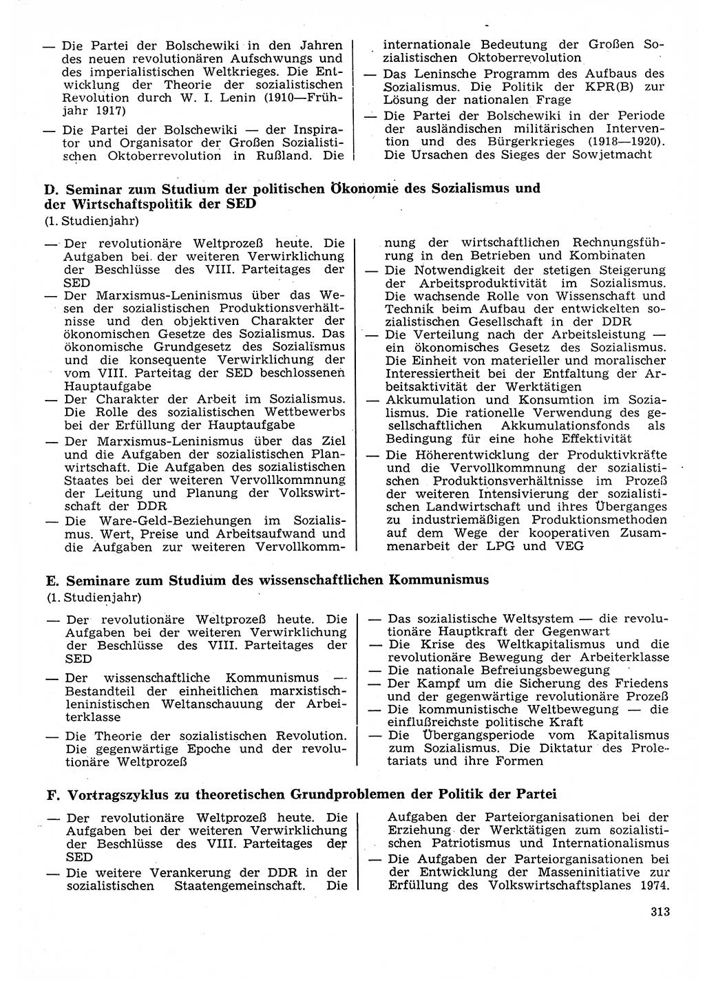 Neuer Weg (NW), Organ des Zentralkomitees (ZK) der SED (Sozialistische Einheitspartei Deutschlands) für Fragen des Parteilebens, 28. Jahrgang [Deutsche Demokratische Republik (DDR)] 1973, Seite 313 (NW ZK SED DDR 1973, S. 313)