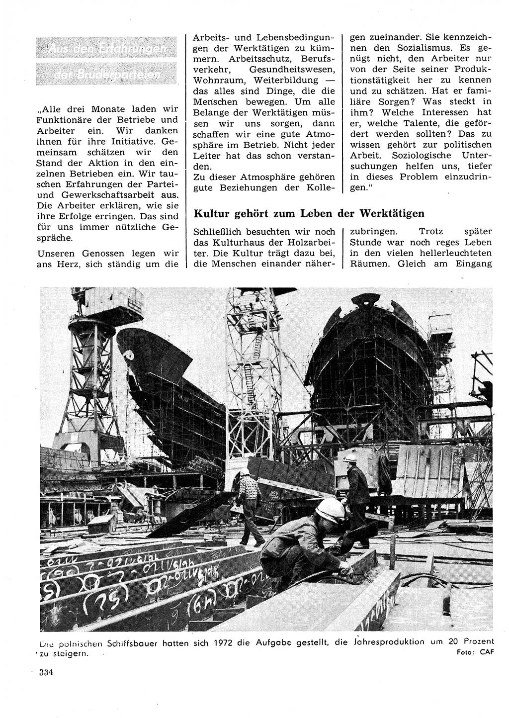 Neuer Weg (NW), Organ des Zentralkomitees (ZK) der SED (Sozialistische Einheitspartei Deutschlands) für Fragen des Parteilebens, 28. Jahrgang [Deutsche Demokratische Republik (DDR)] 1973, Seite 334 (NW ZK SED DDR 1973, S. 334)