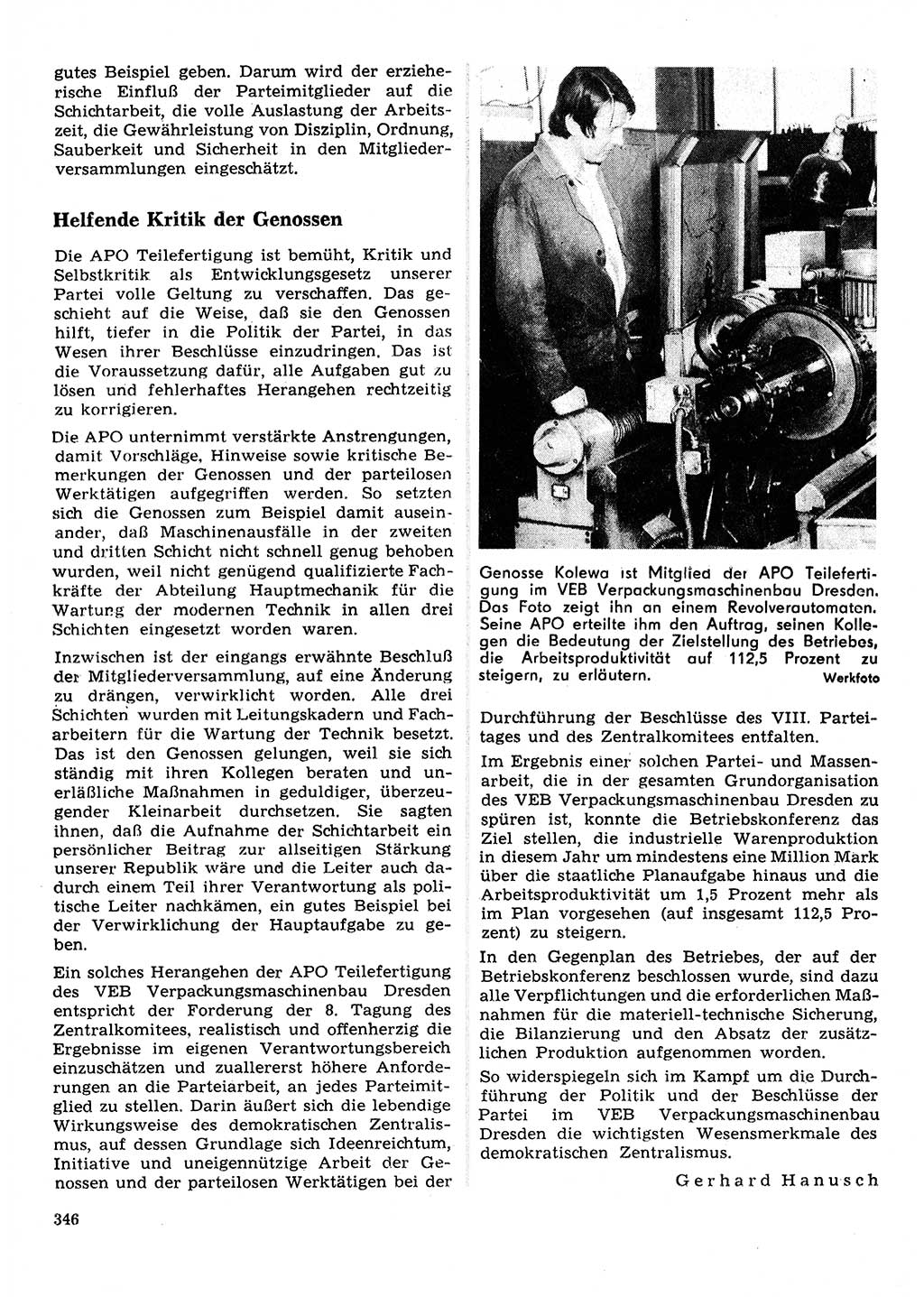 Neuer Weg (NW), Organ des Zentralkomitees (ZK) der SED (Sozialistische Einheitspartei Deutschlands) für Fragen des Parteilebens, 28. Jahrgang [Deutsche Demokratische Republik (DDR)] 1973, Seite 346 (NW ZK SED DDR 1973, S. 346)