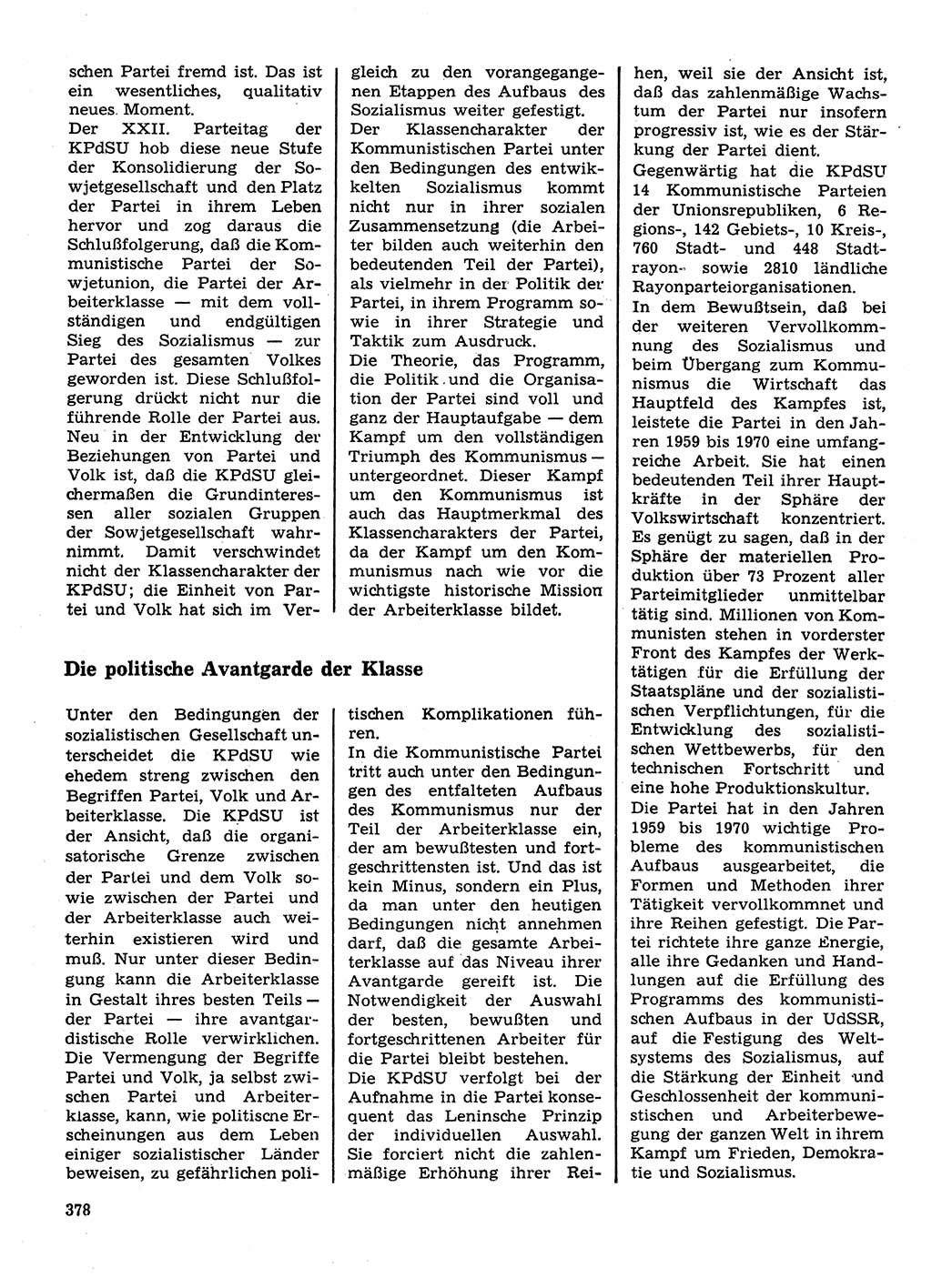 Neuer Weg (NW), Organ des Zentralkomitees (ZK) der SED (Sozialistische Einheitspartei Deutschlands) für Fragen des Parteilebens, 28. Jahrgang [Deutsche Demokratische Republik (DDR)] 1973, Seite 378 (NW ZK SED DDR 1973, S. 378)