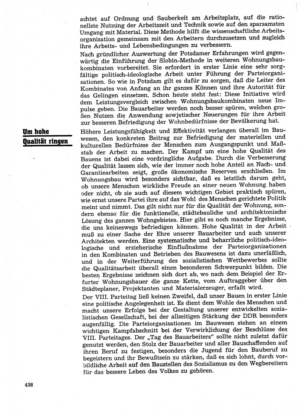 Neuer Weg (NW), Organ des Zentralkomitees (ZK) der SED (Sozialistische Einheitspartei Deutschlands) für Fragen des Parteilebens, 28. Jahrgang [Deutsche Demokratische Republik (DDR)] 1973, Seite 438 (NW ZK SED DDR 1973, S. 438)