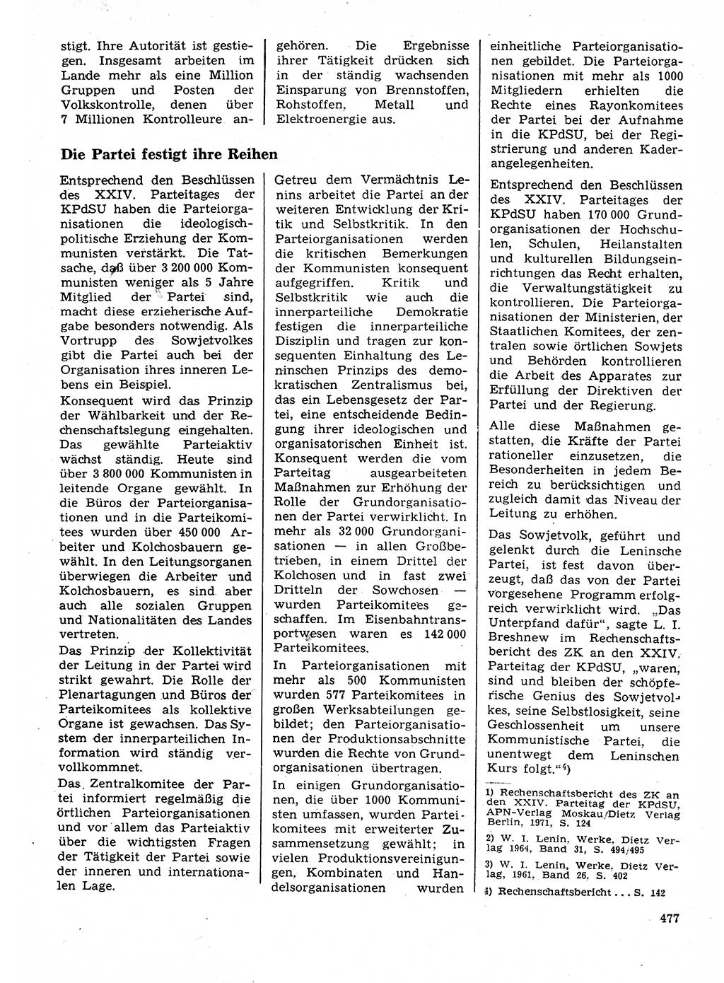 Neuer Weg (NW), Organ des Zentralkomitees (ZK) der SED (Sozialistische Einheitspartei Deutschlands) für Fragen des Parteilebens, 28. Jahrgang [Deutsche Demokratische Republik (DDR)] 1973, Seite 477 (NW ZK SED DDR 1973, S. 477)