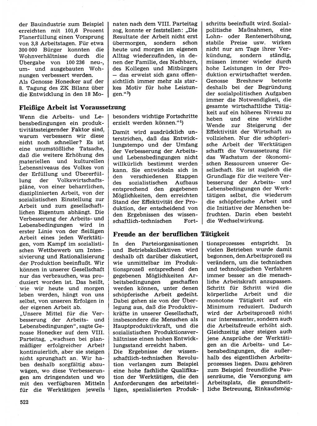 Neuer Weg (NW), Organ des Zentralkomitees (ZK) der SED (Sozialistische Einheitspartei Deutschlands) für Fragen des Parteilebens, 28. Jahrgang [Deutsche Demokratische Republik (DDR)] 1973, Seite 522 (NW ZK SED DDR 1973, S. 522)